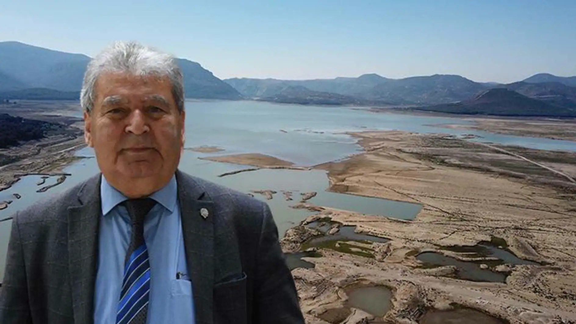 An expert discussing drought and erosion issues. An expert discussing drought and erosion issues.