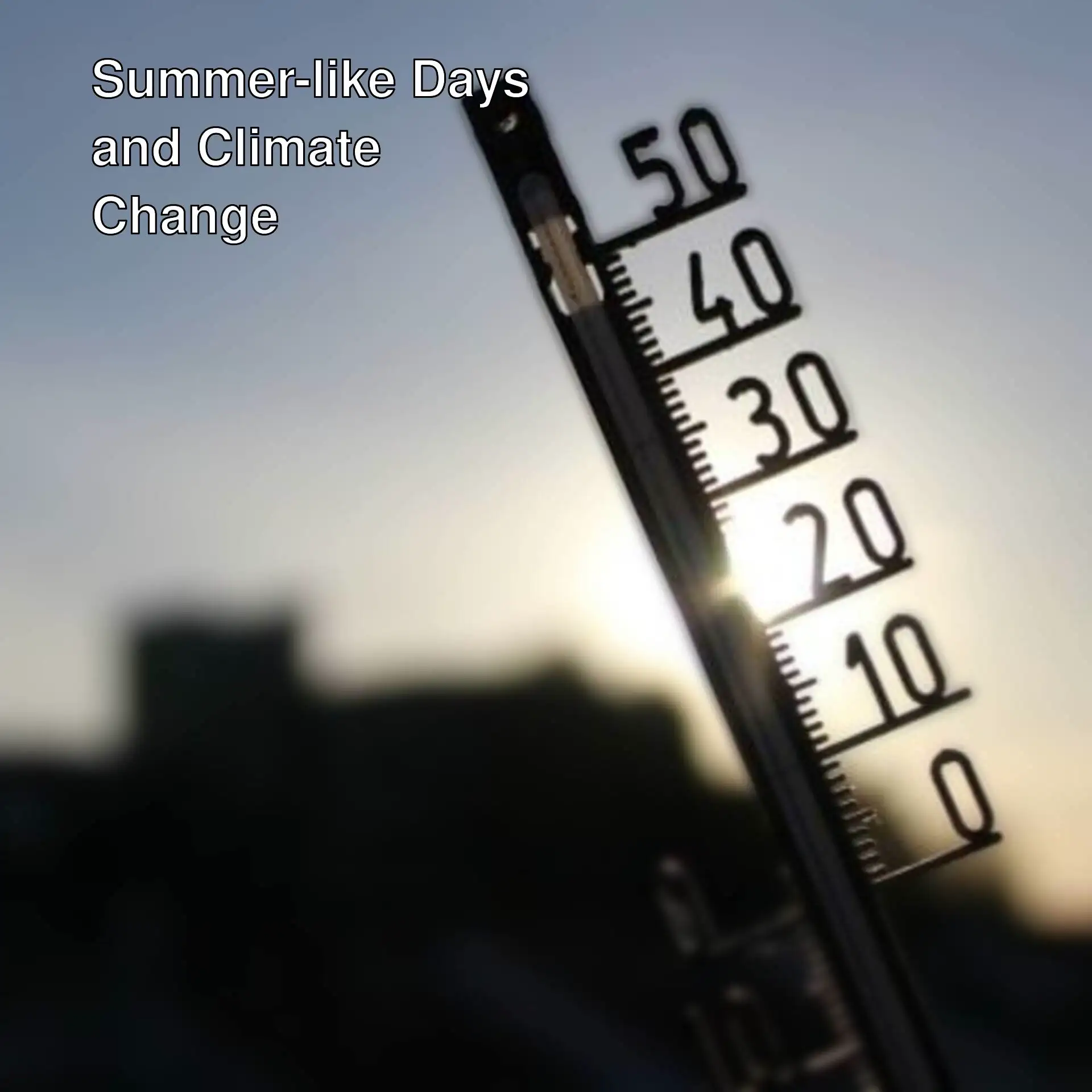 A thermometer with the sun shining through it. A thermometer with the sun shining through it.