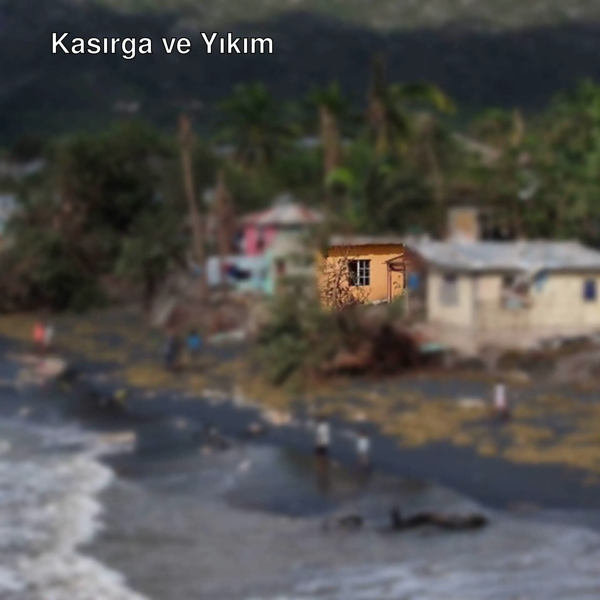 Karayipler'i vuran kasırga sonrası yıkım görüntüsü. Karayipler'i vuran kasırga sonrası yıkım görüntüsü.
