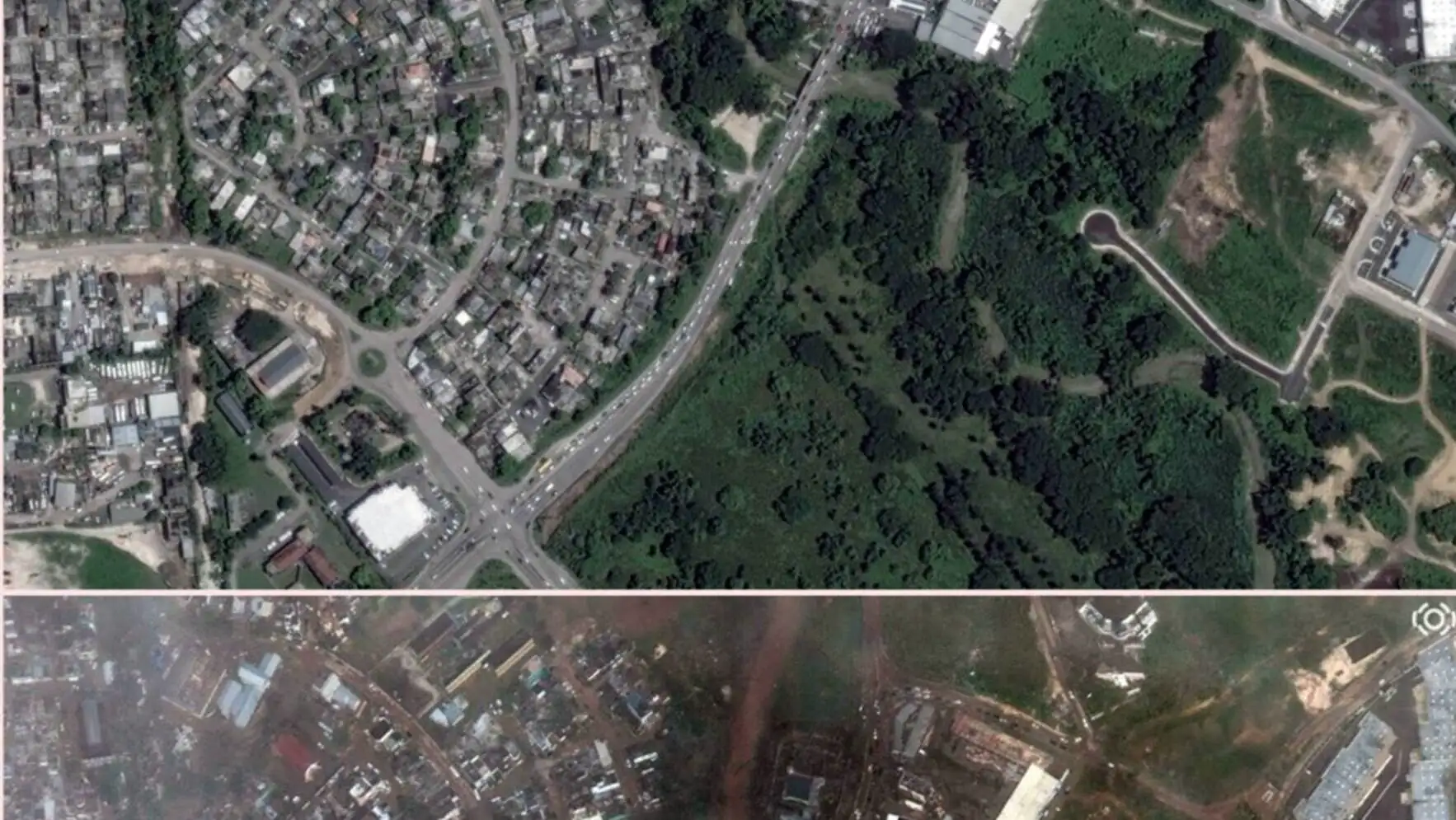 Hava durumu sonrası yıkım görüntüsü. Hava durumu sonrası yıkım görüntüsü.