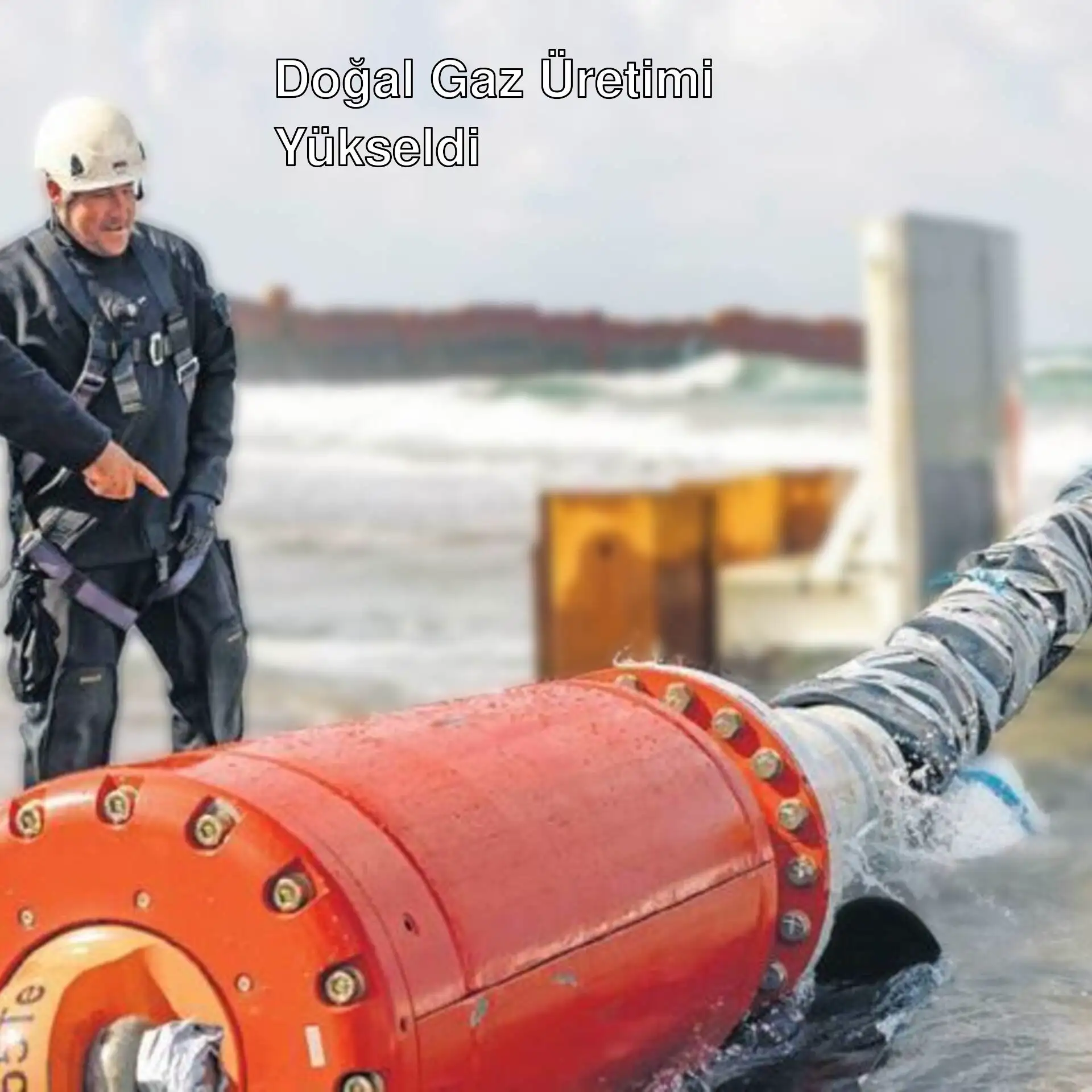 Doğal gaz üretimi ile ilgili bir görüntü. Doğal gaz üretimi ile ilgili bir görüntü.