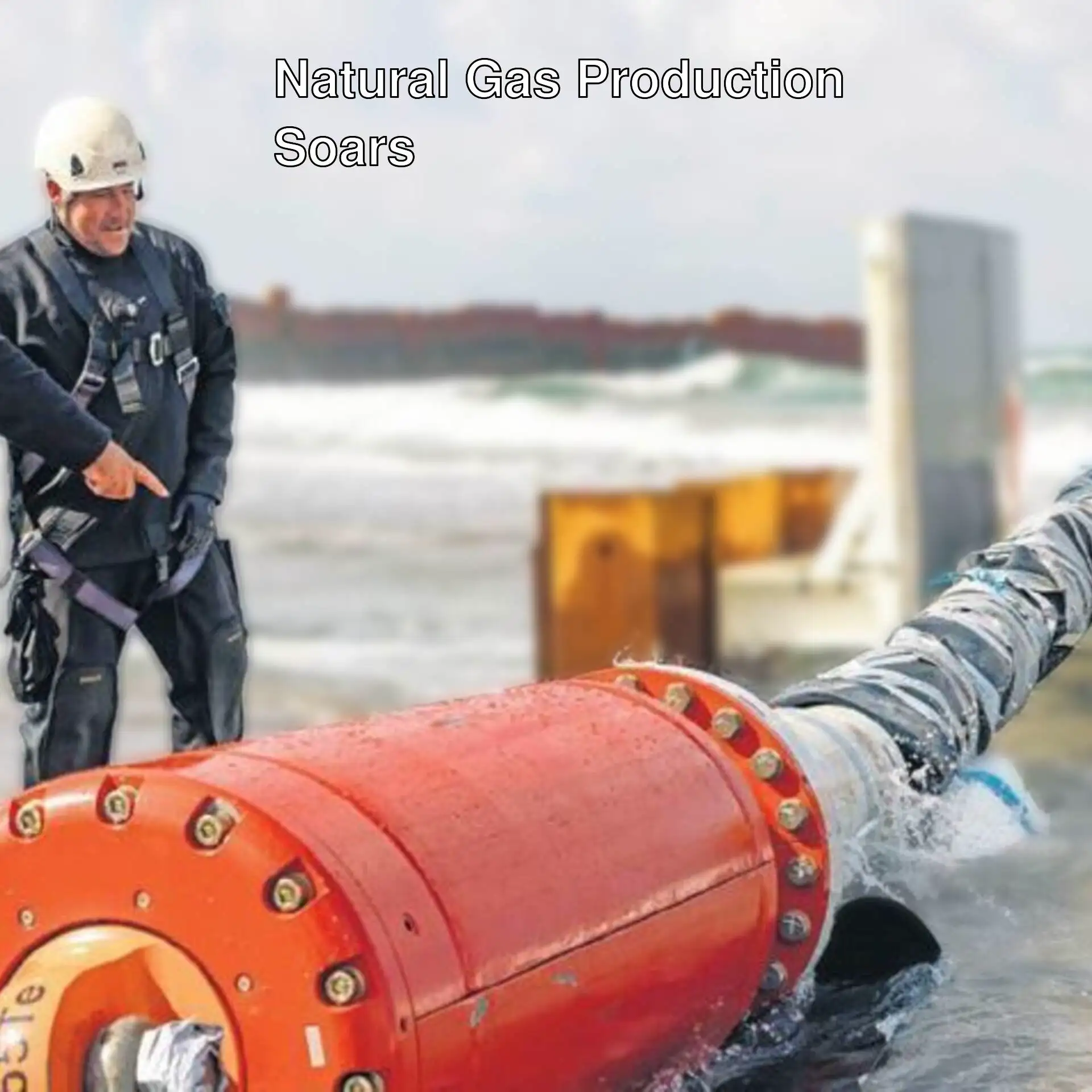 An image related to natural gas production. An image related to natural gas production.