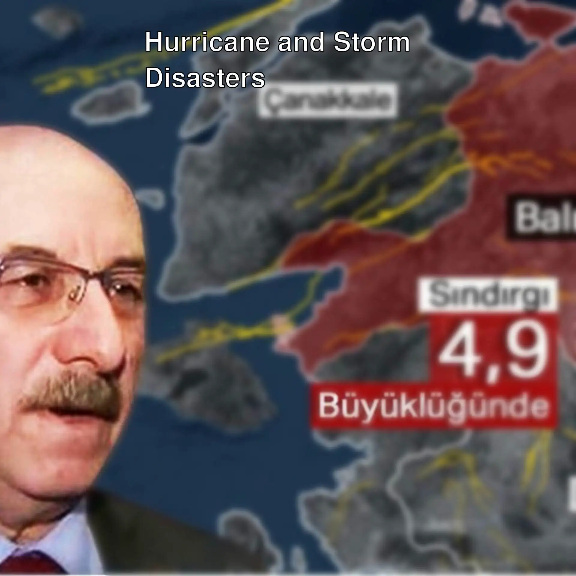 An expert providing information about the earthquakes in Sındırgı.