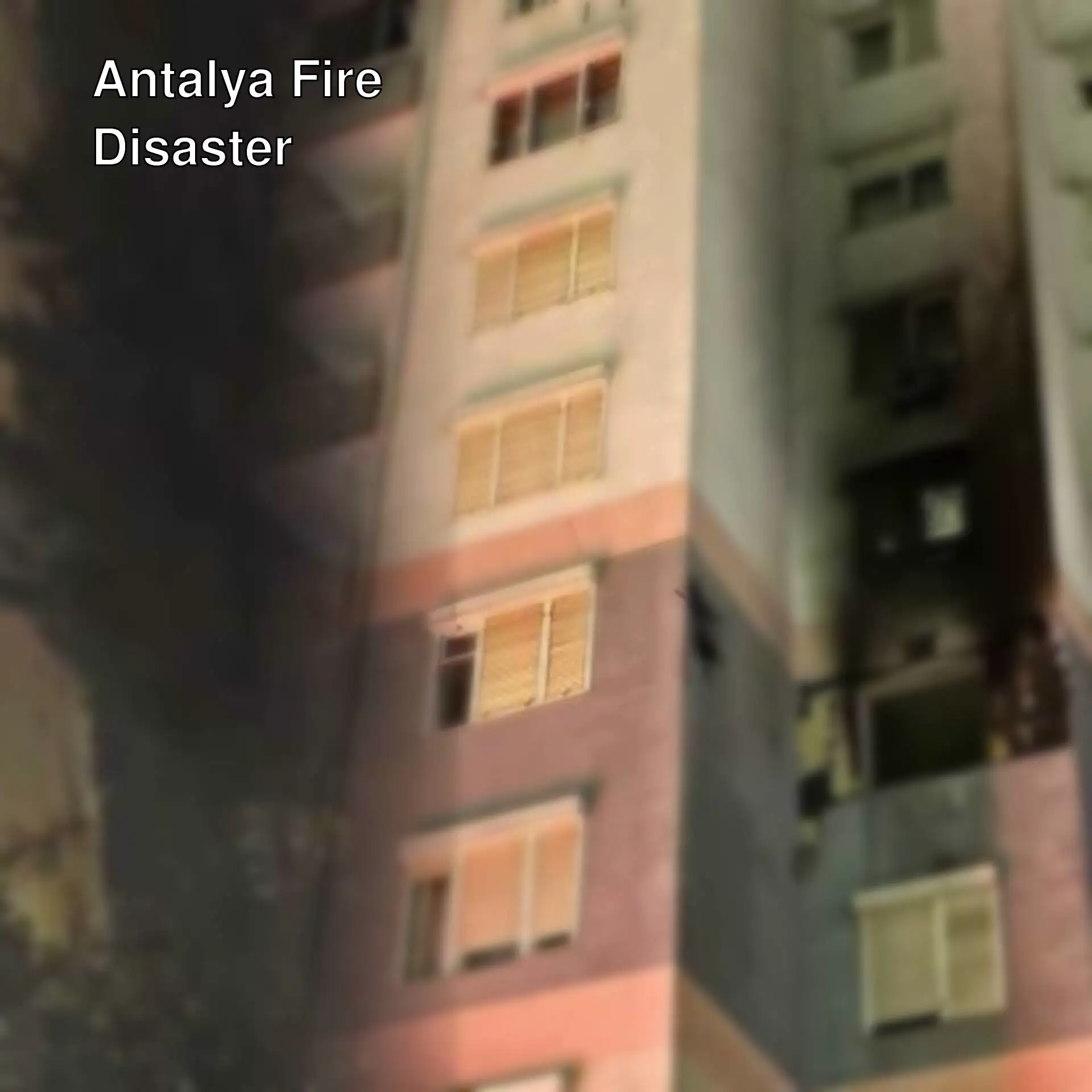 Building on fire in Antalya.