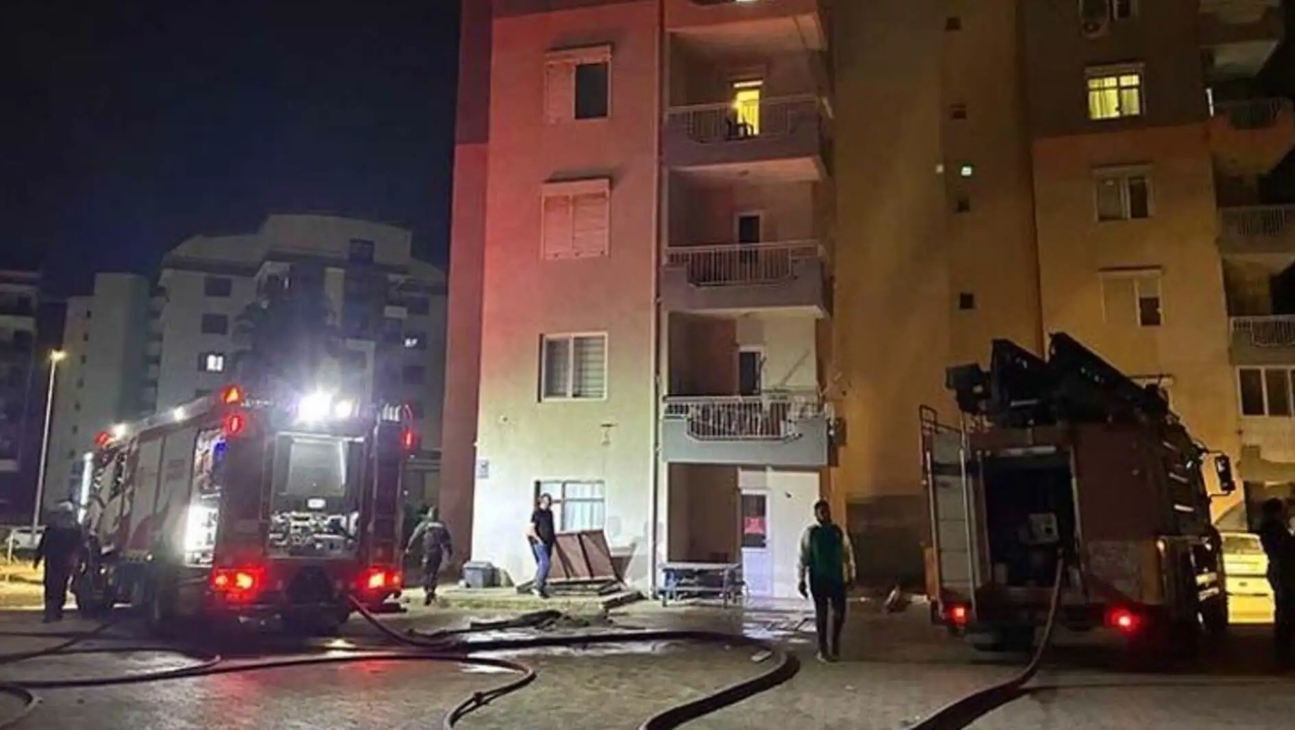 Firefighting efforts.