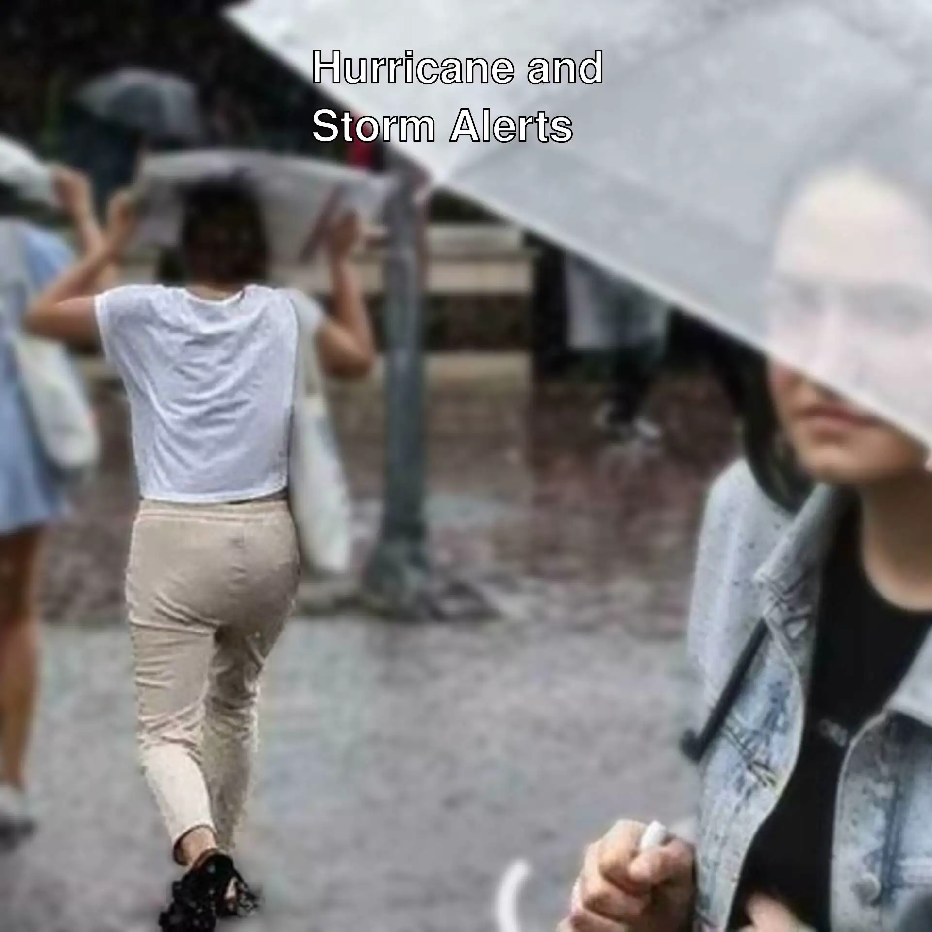 A group of people holding umbrellas in the rain. A group of people holding umbrellas in the rain.
