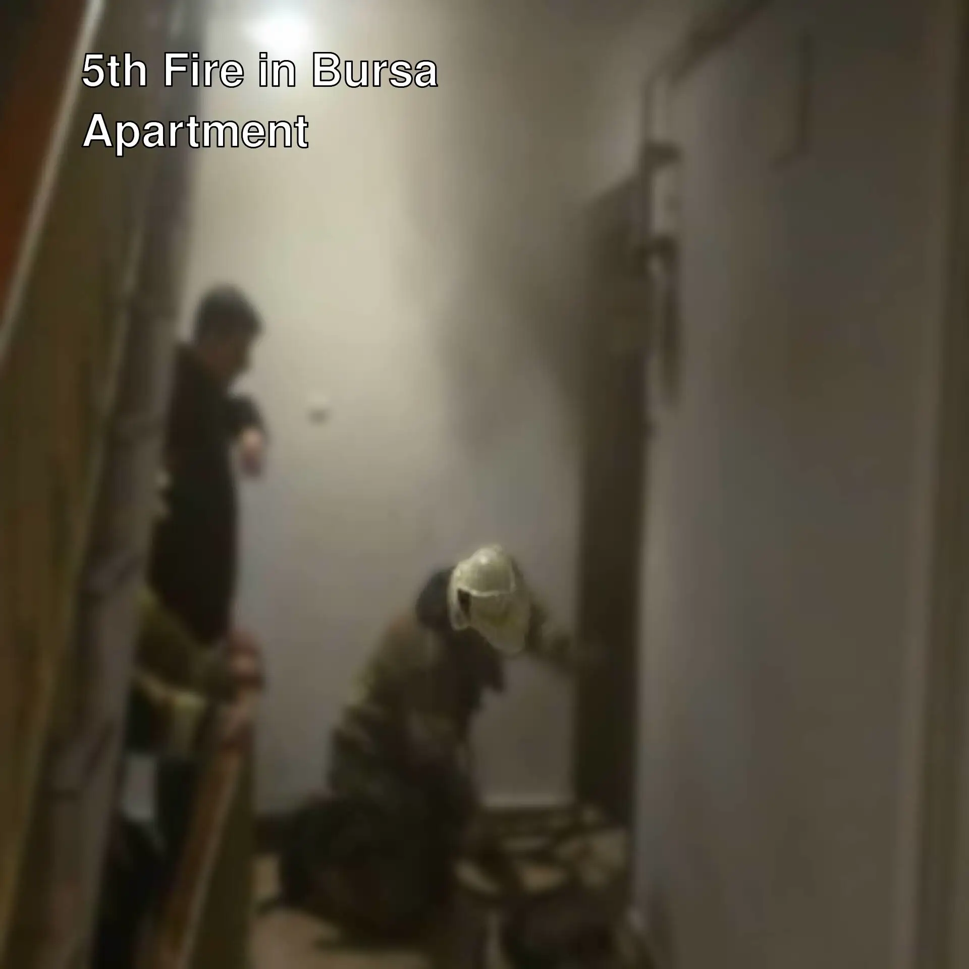 Apartment in Bursa where the fire broke out.