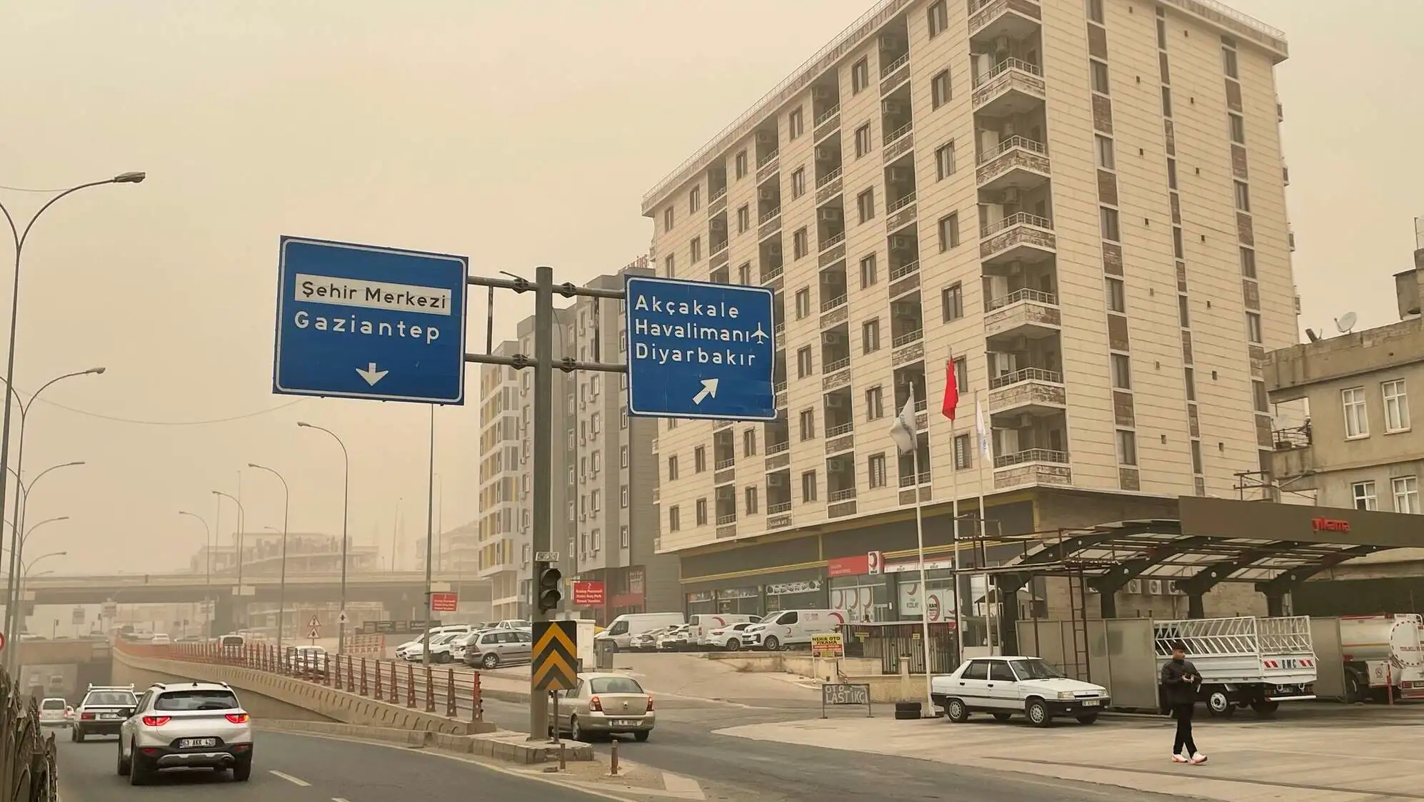 Weather conditions affected by dust transport.