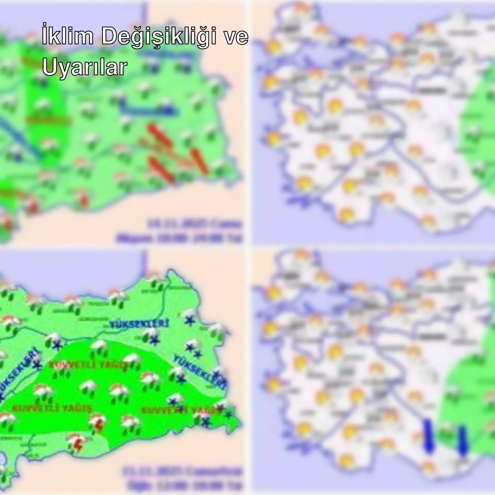 Türkiye'nin hava durumu haritası