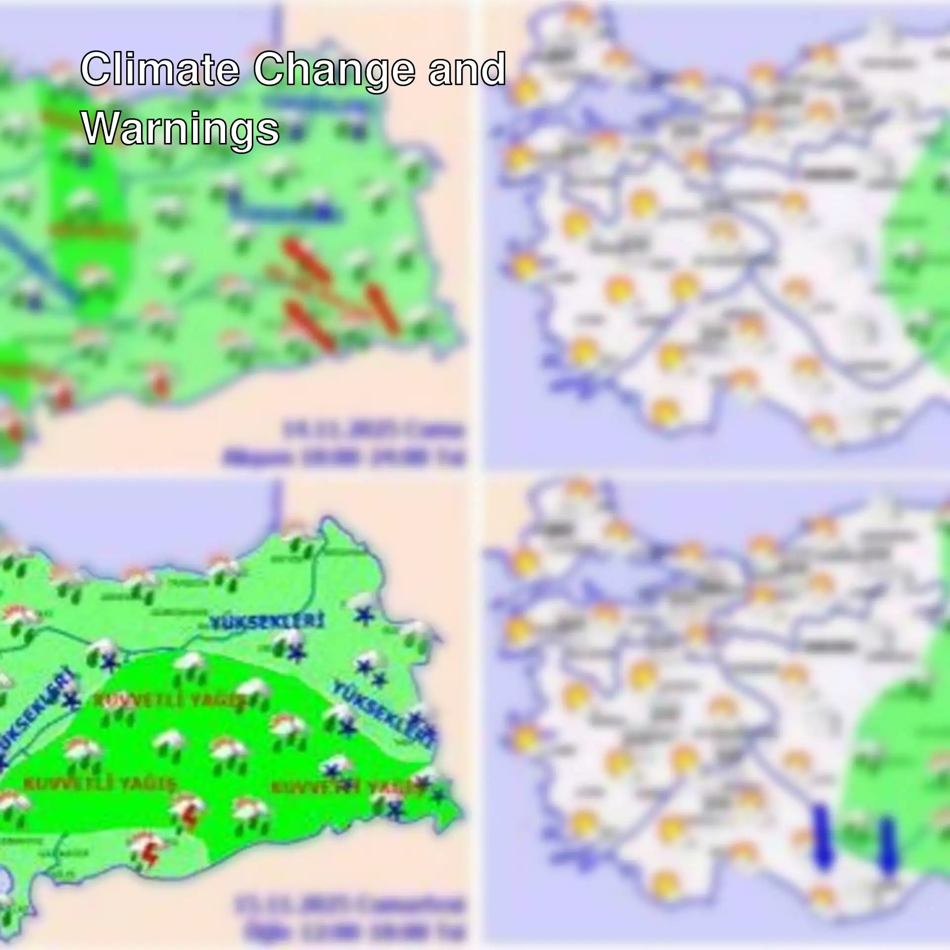 Weather map of Turkey