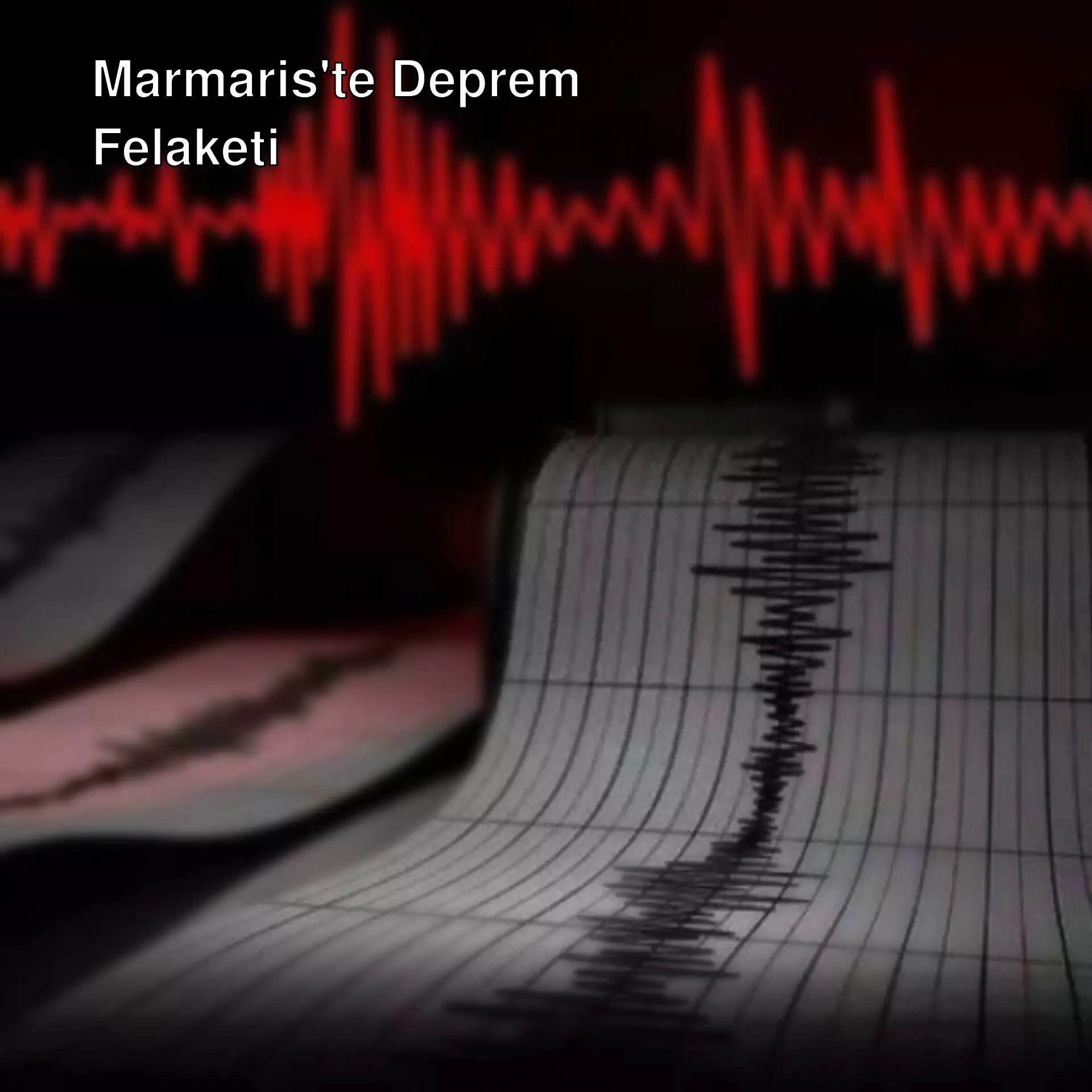 Marmaris açıklarında meydana gelen deprem ile ilgili ses dalgalarının grafiği.