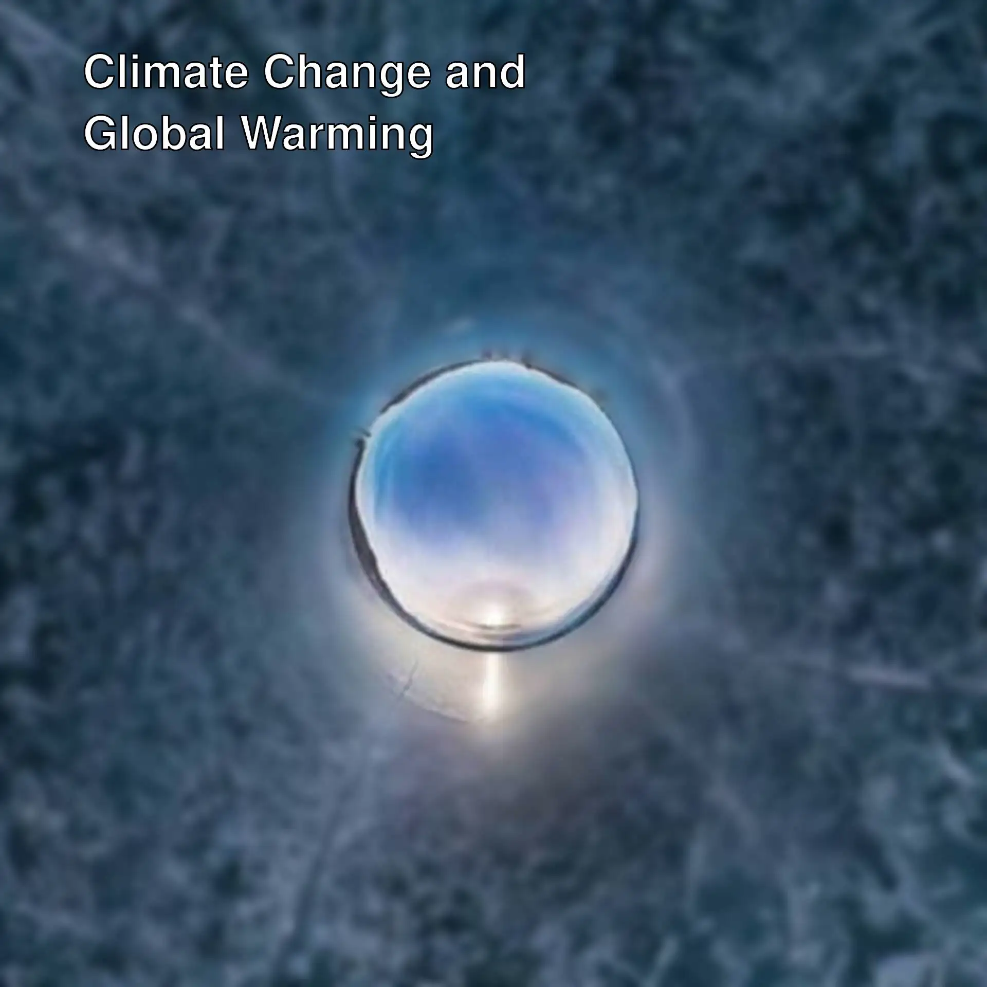 A view of a frozen lake.