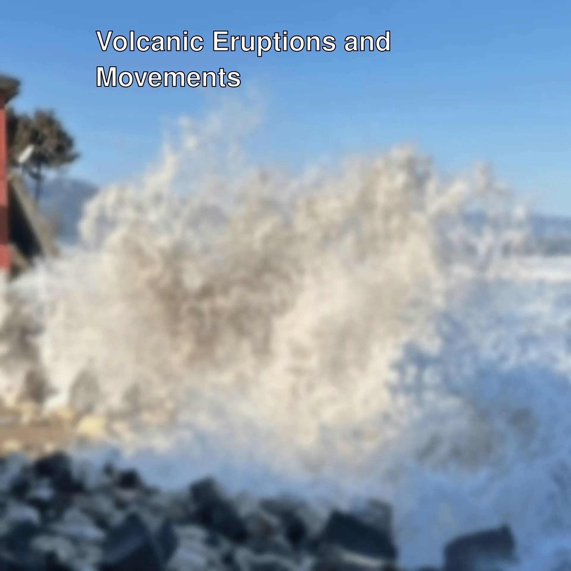 Waves crashing against rocks on a beach. Waves crashing against rocks on a beach.