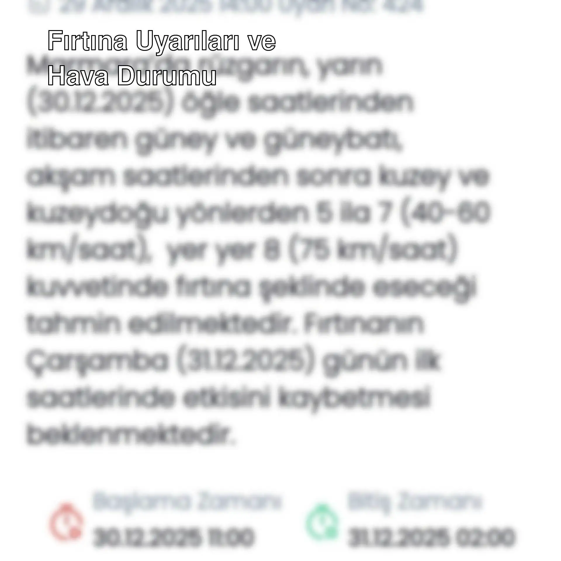 Meteoroloji ve Valilikten fırtına uyarısı!