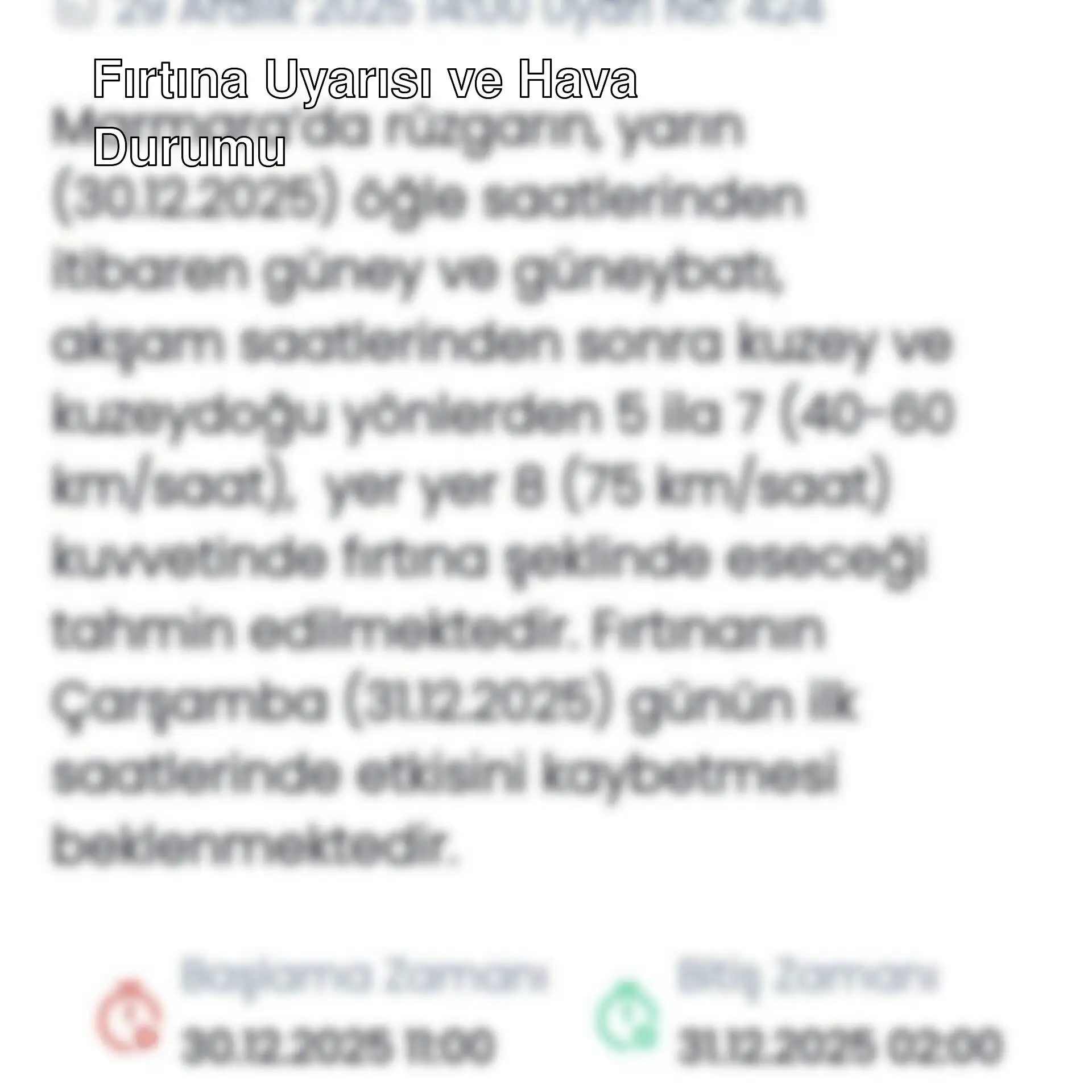 Meteoroloji ve Valilikten fırtına uyarısı!