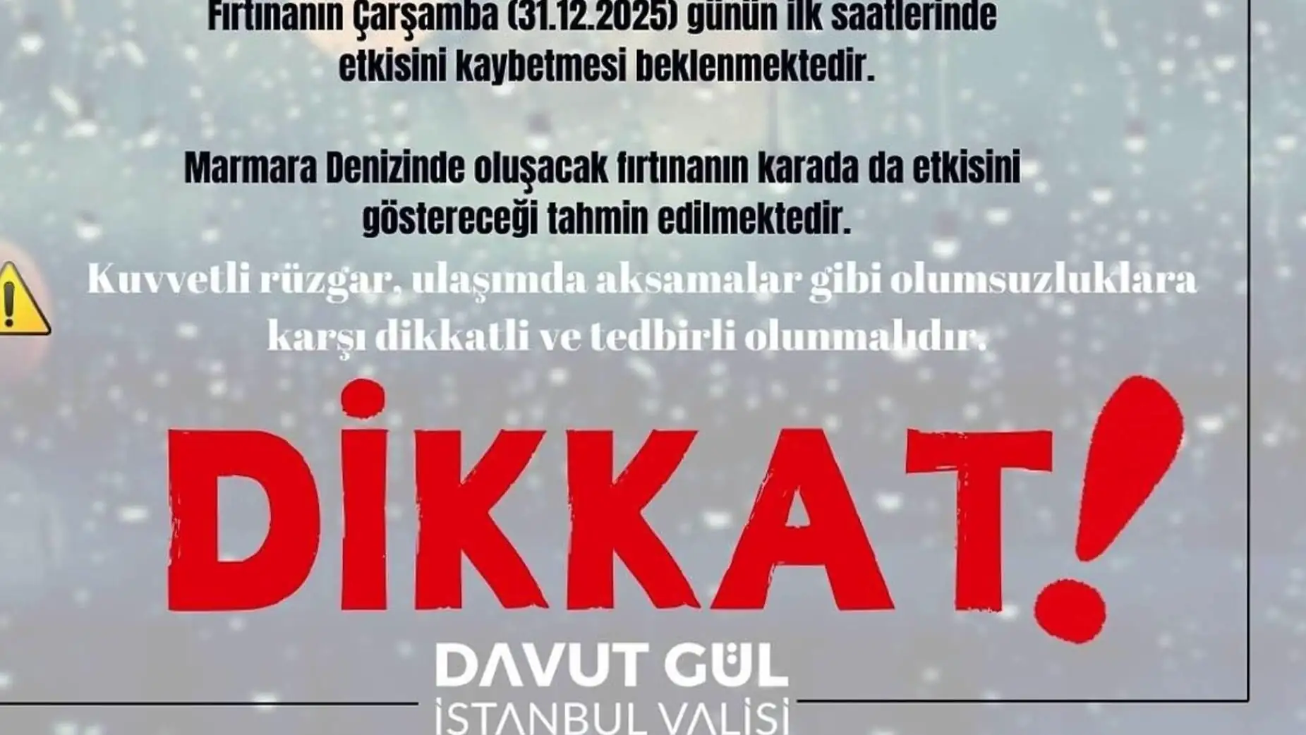 A sign related to storm warnings.