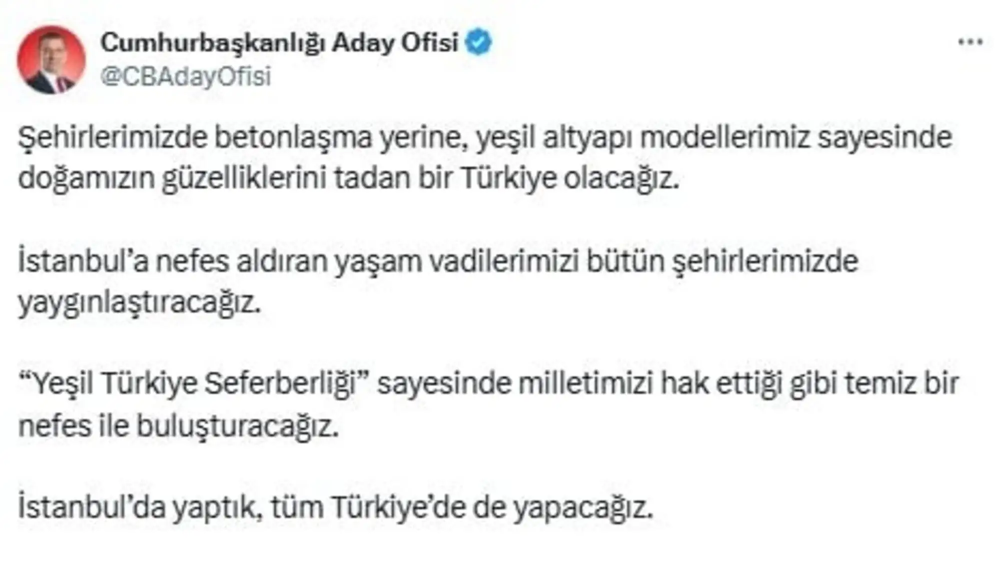 Ekrem İmamoğlu sosyal medya paylaşımı. Ekrem İmamoğlu sosyal medya paylaşımı.