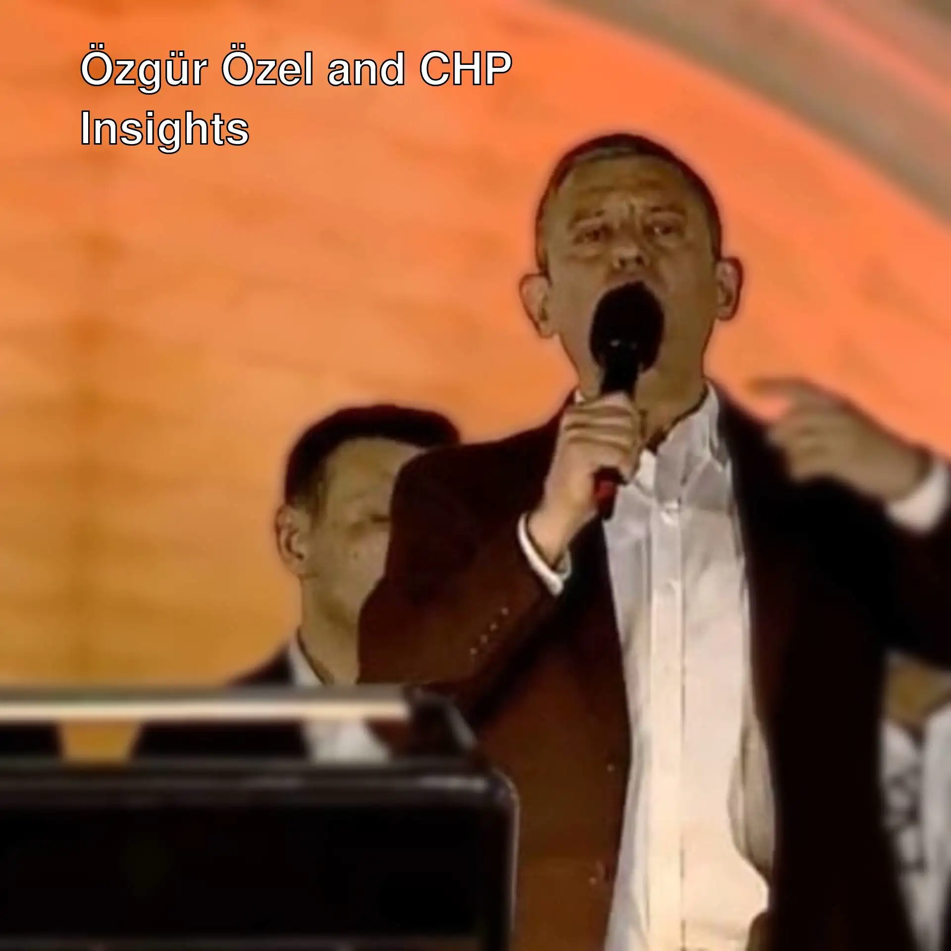 Özgür Özel speaking at a rally. Özgür Özel speaking at a rally.