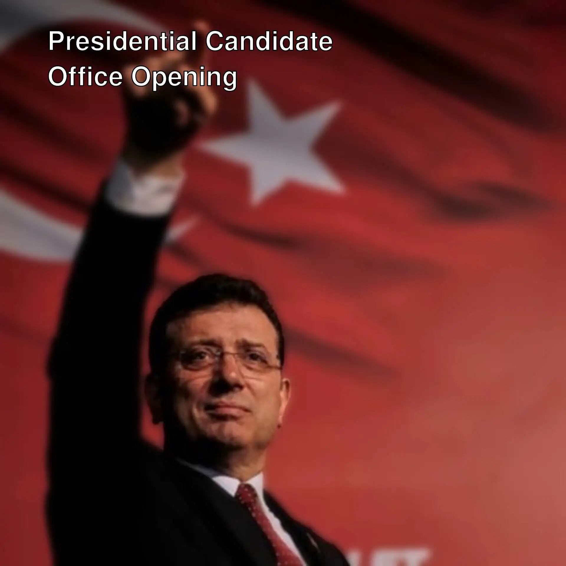 Ekrem İmamoğlu at the opening of the Presidential Candidate Office.