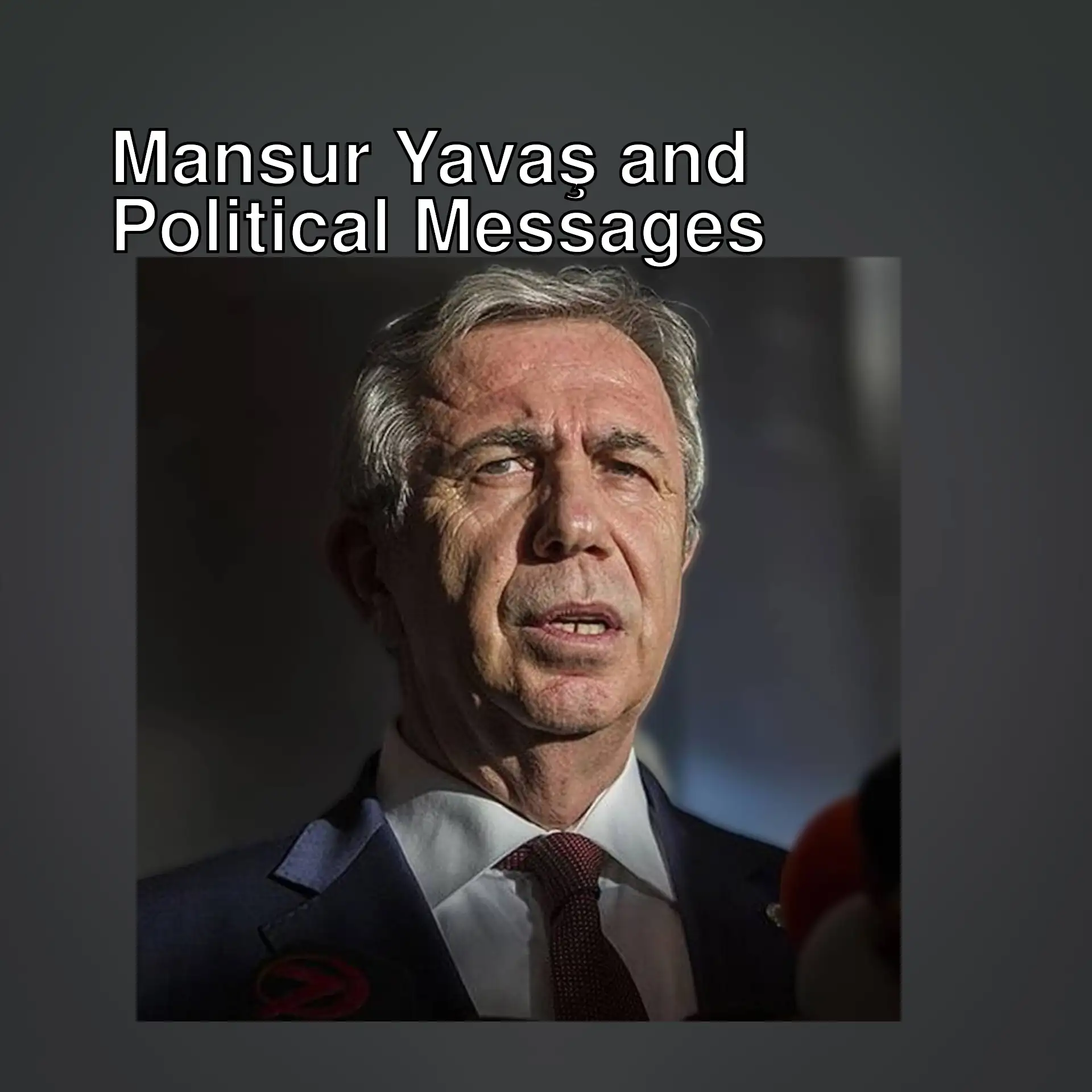 Mansur Yavaş speaking at a press conference. Mansur Yavaş speaking at a press conference.
