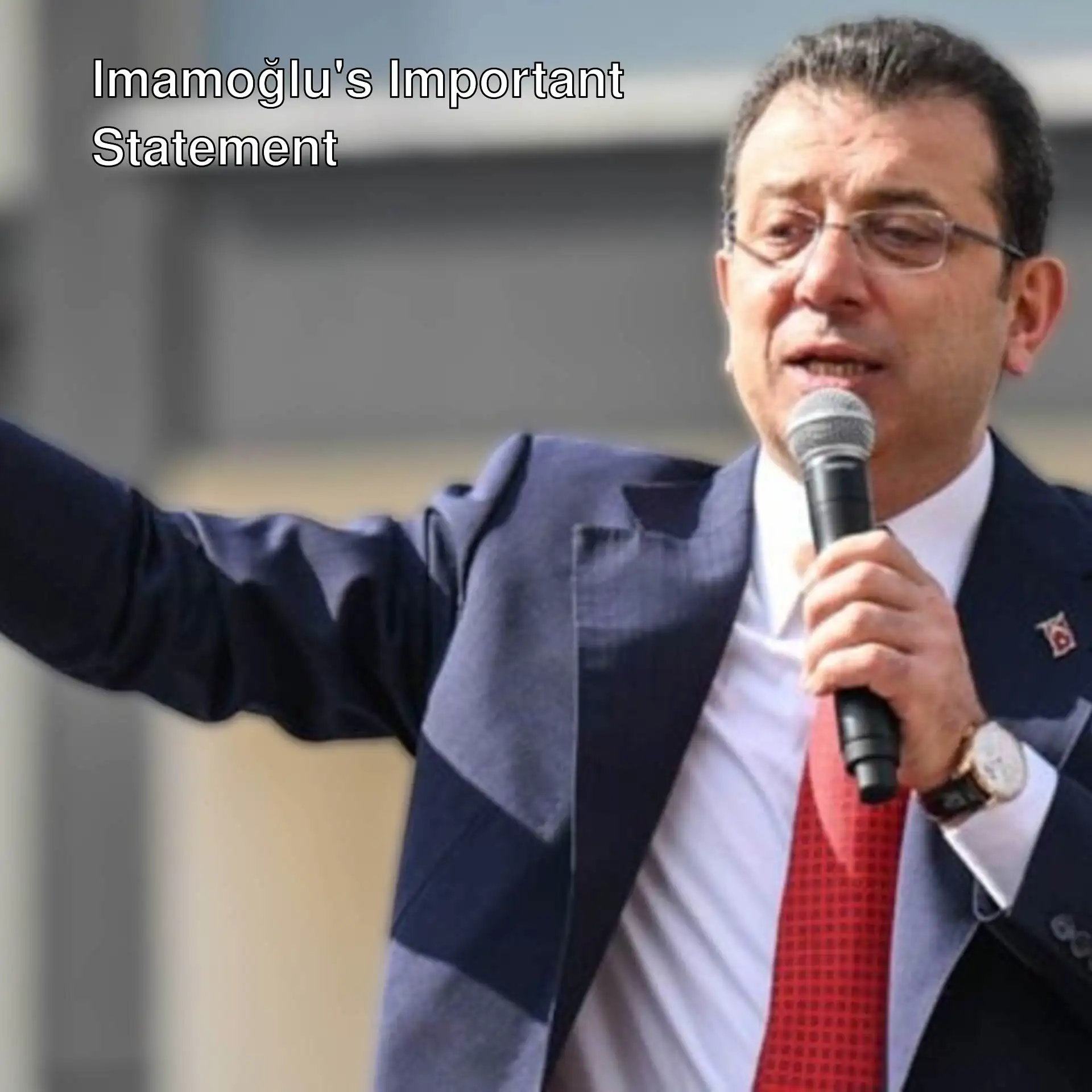 Ekrem İmamoğlu holding a microphone Ekrem İmamoğlu holding a microphone