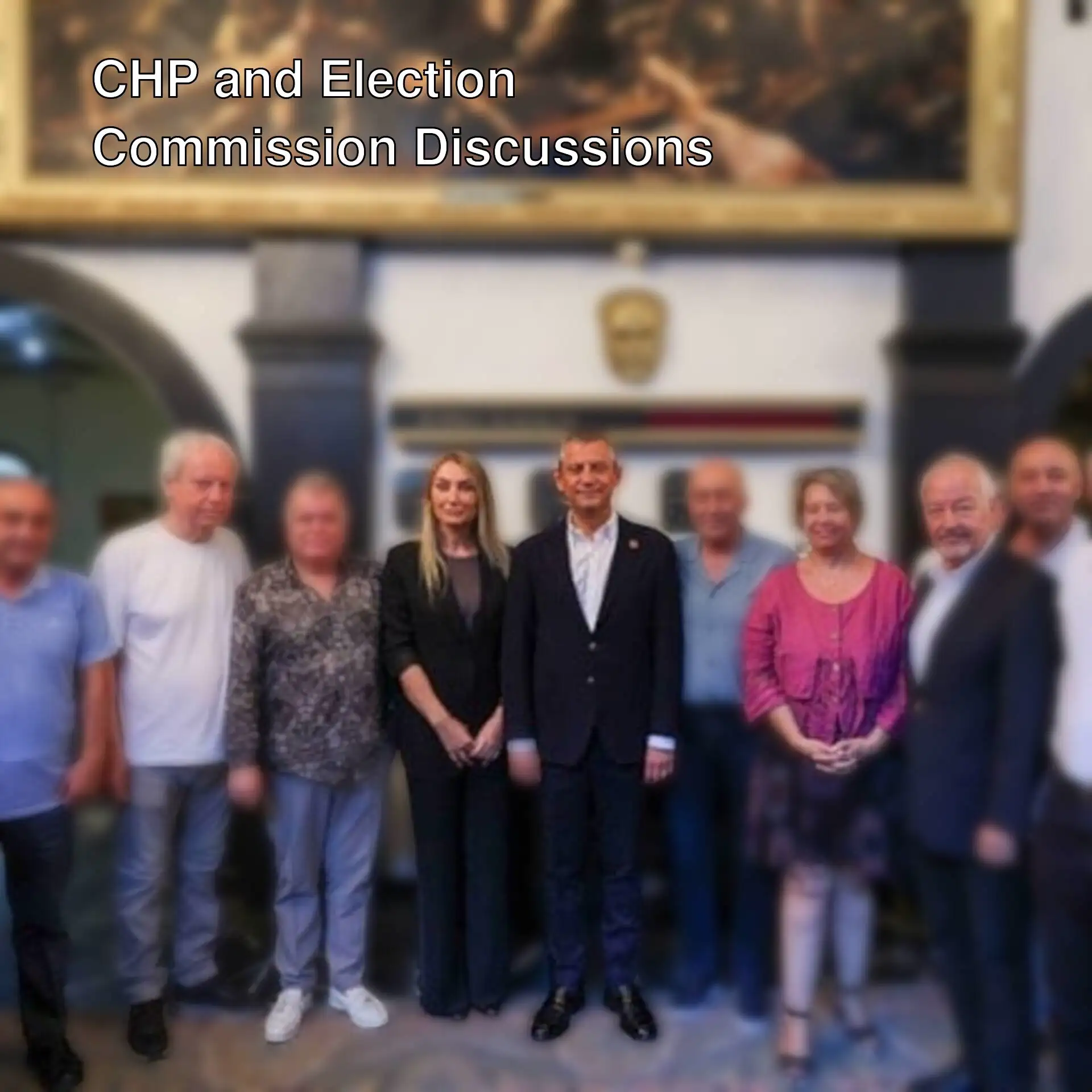 CHP leader Özgür Özel makes a statement about the election commission. CHP leader Özgür Özel makes a statement about the election commission.