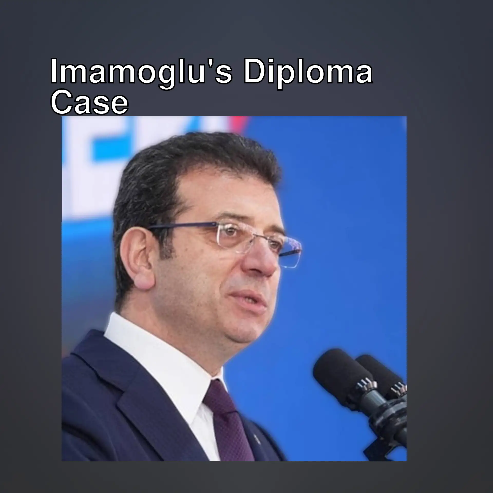 Imamoglu speaking at a press conference. Imamoglu speaking at a press conference.