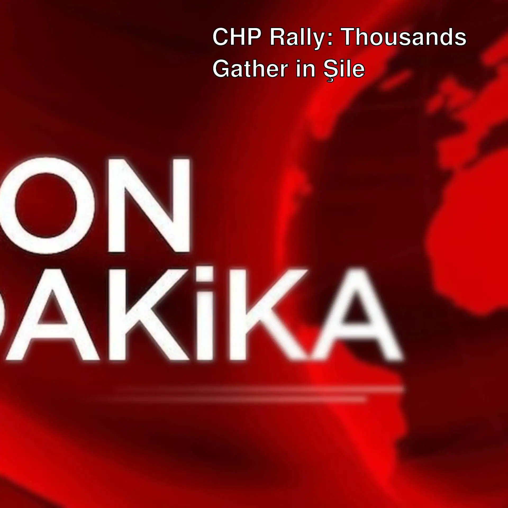 A large crowd at CHP's rally in Şile.