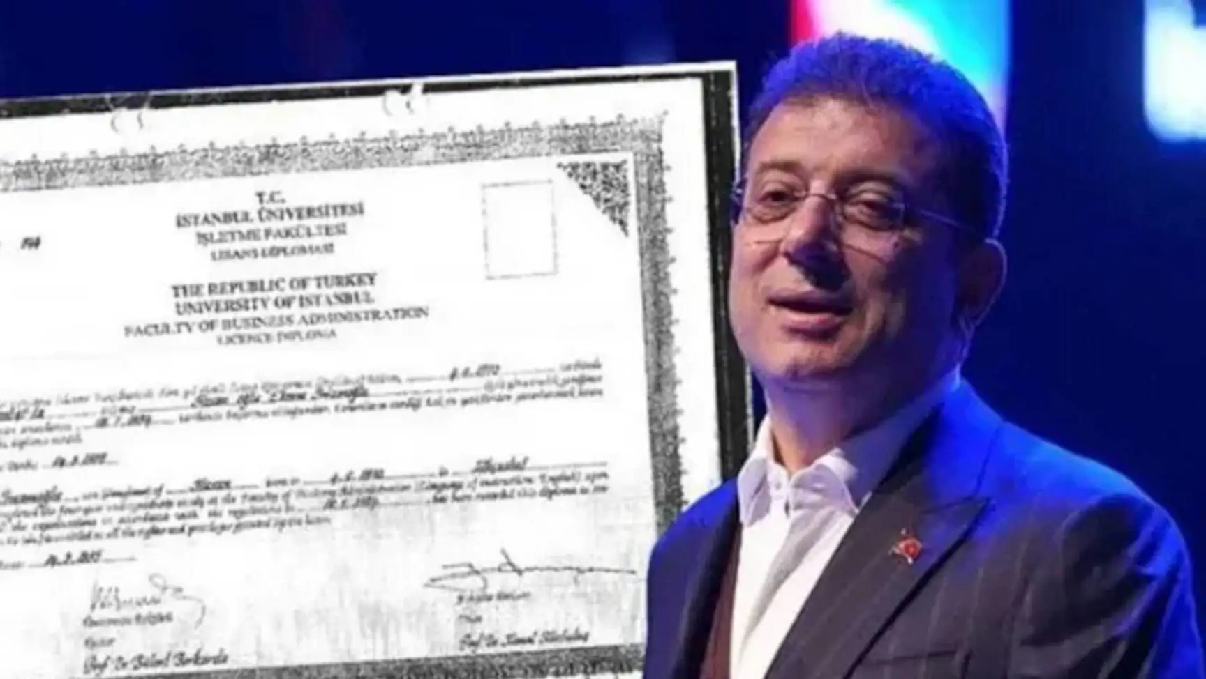 An image related to İmamoğlu's diploma cancellation.