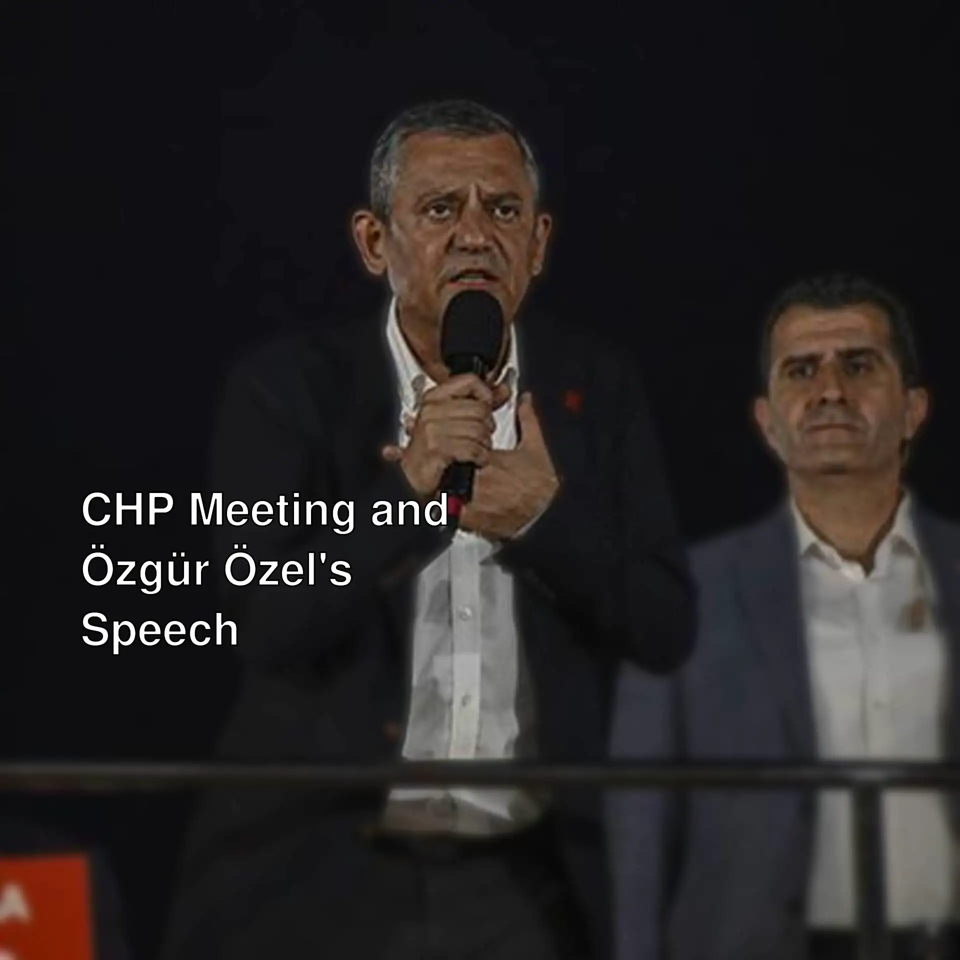 CHP Leader Özgür Özel speaking in Şile. CHP Leader Özgür Özel speaking in Şile.