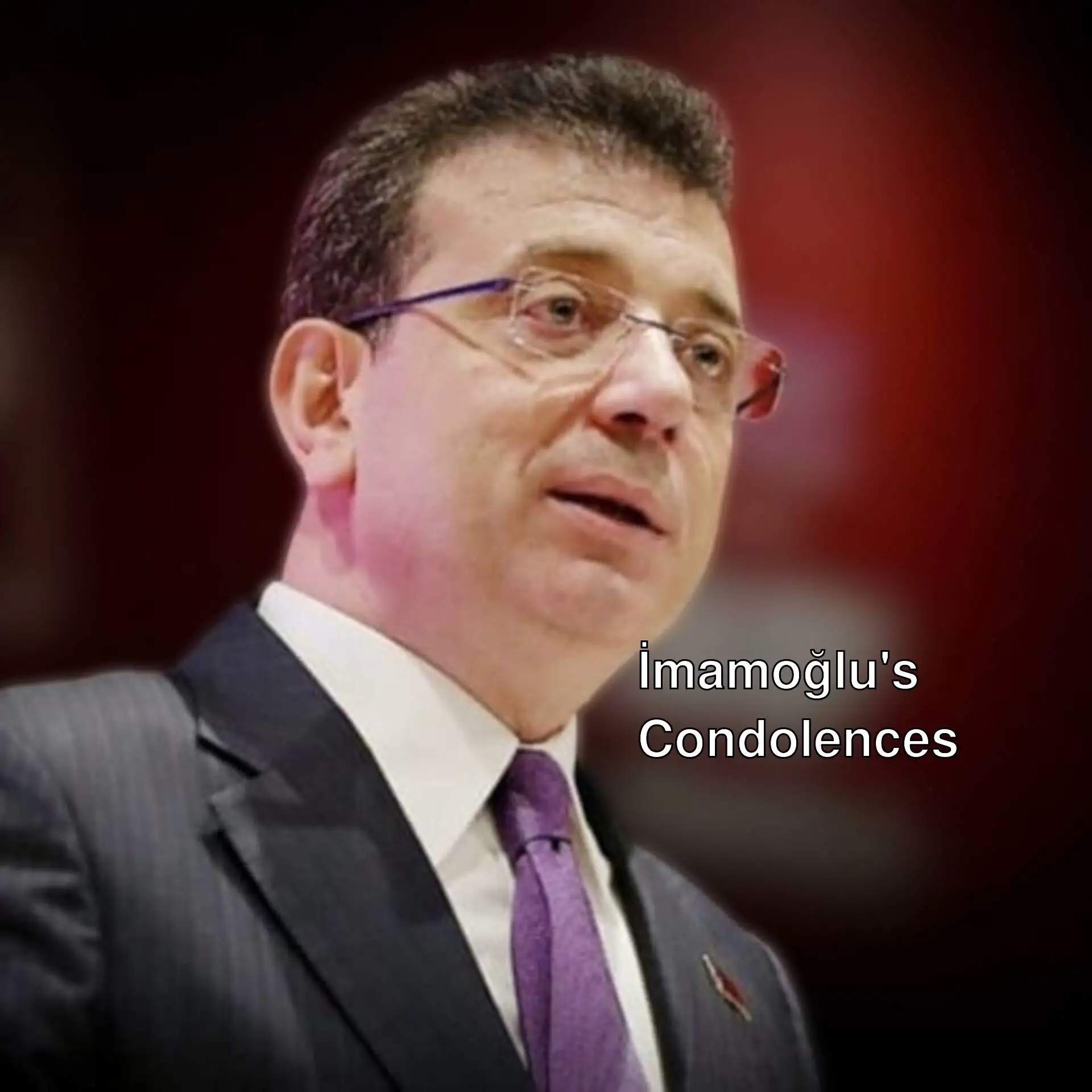Ekrem İmamoğlu shares a condolence message.