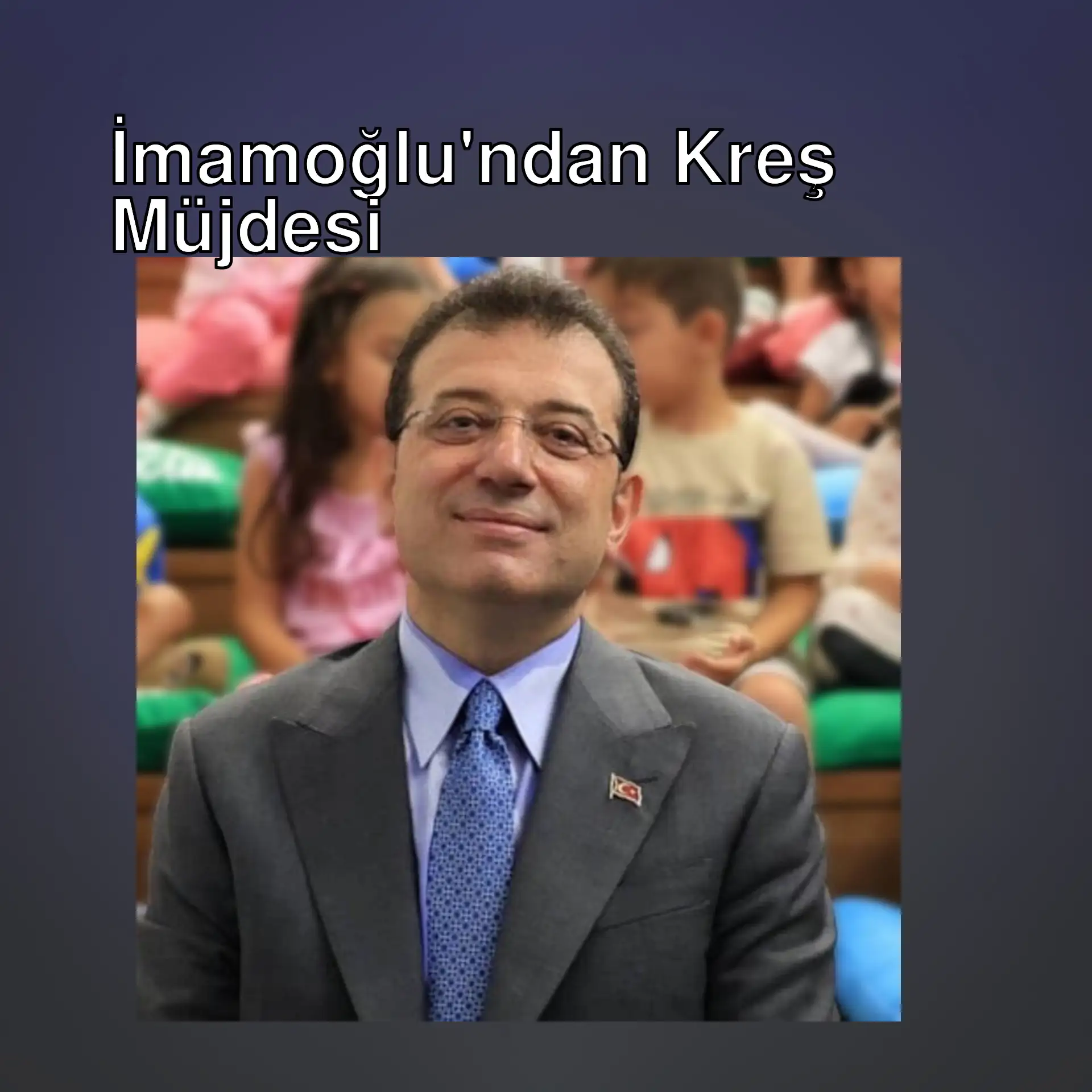 Ekrem İmamoğlu, yeni kreş açılışını duyuruyor.