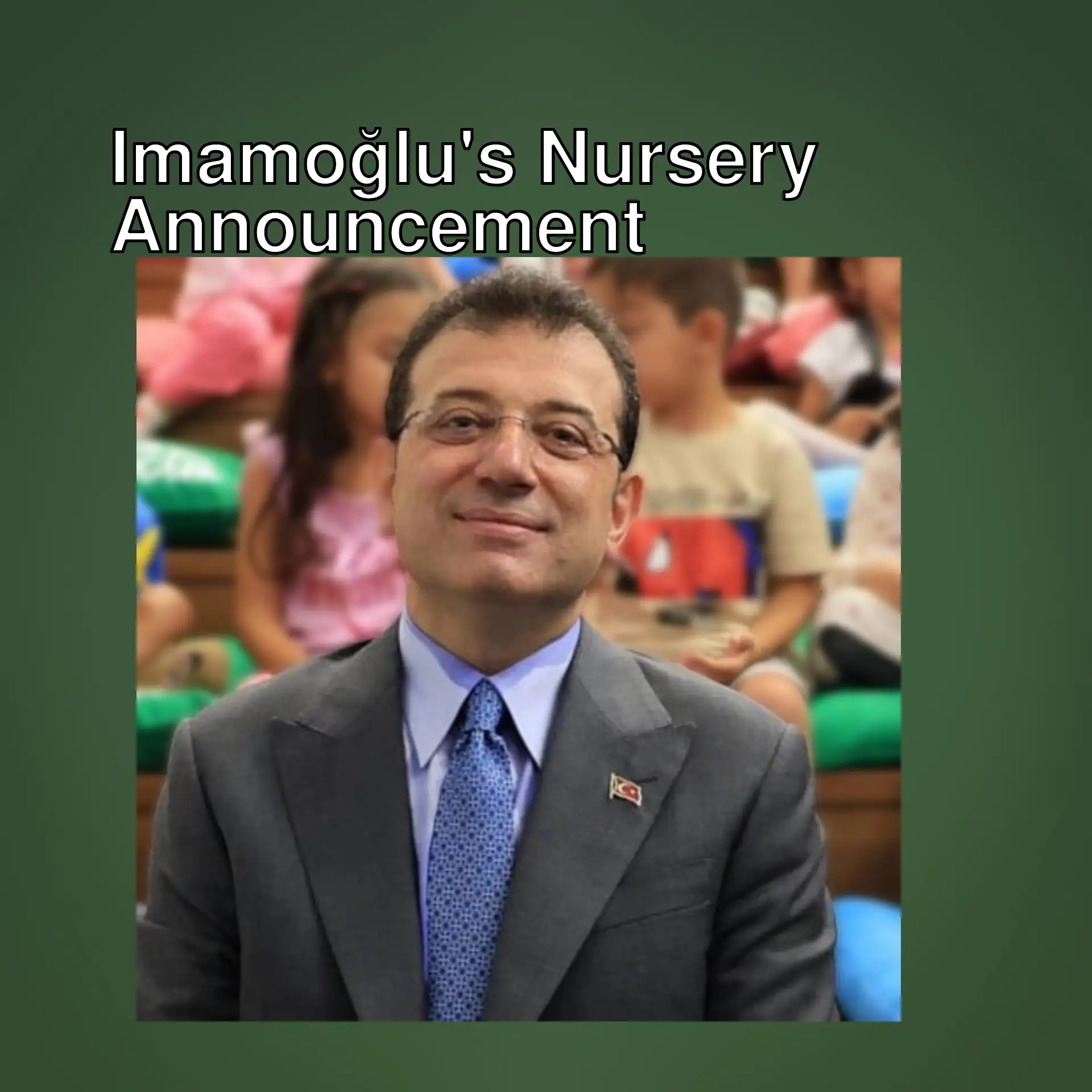 Ekrem İmamoğlu announces new nursery openings.
