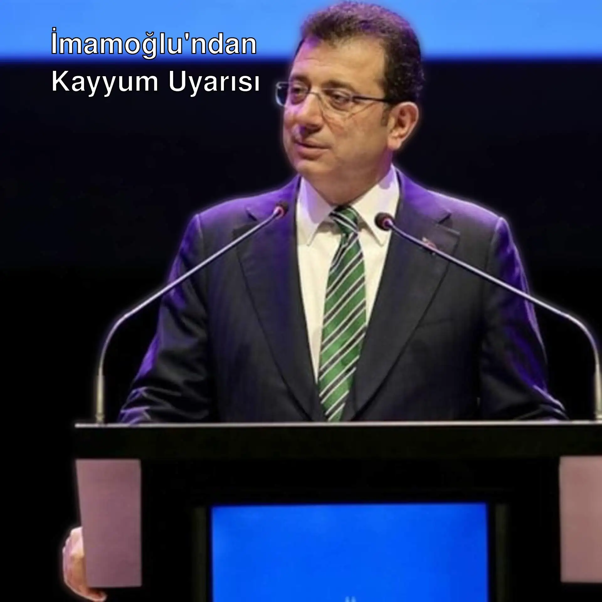Ekrem İmamoğlu, kayyum politikalarına karşı konuşuyor.