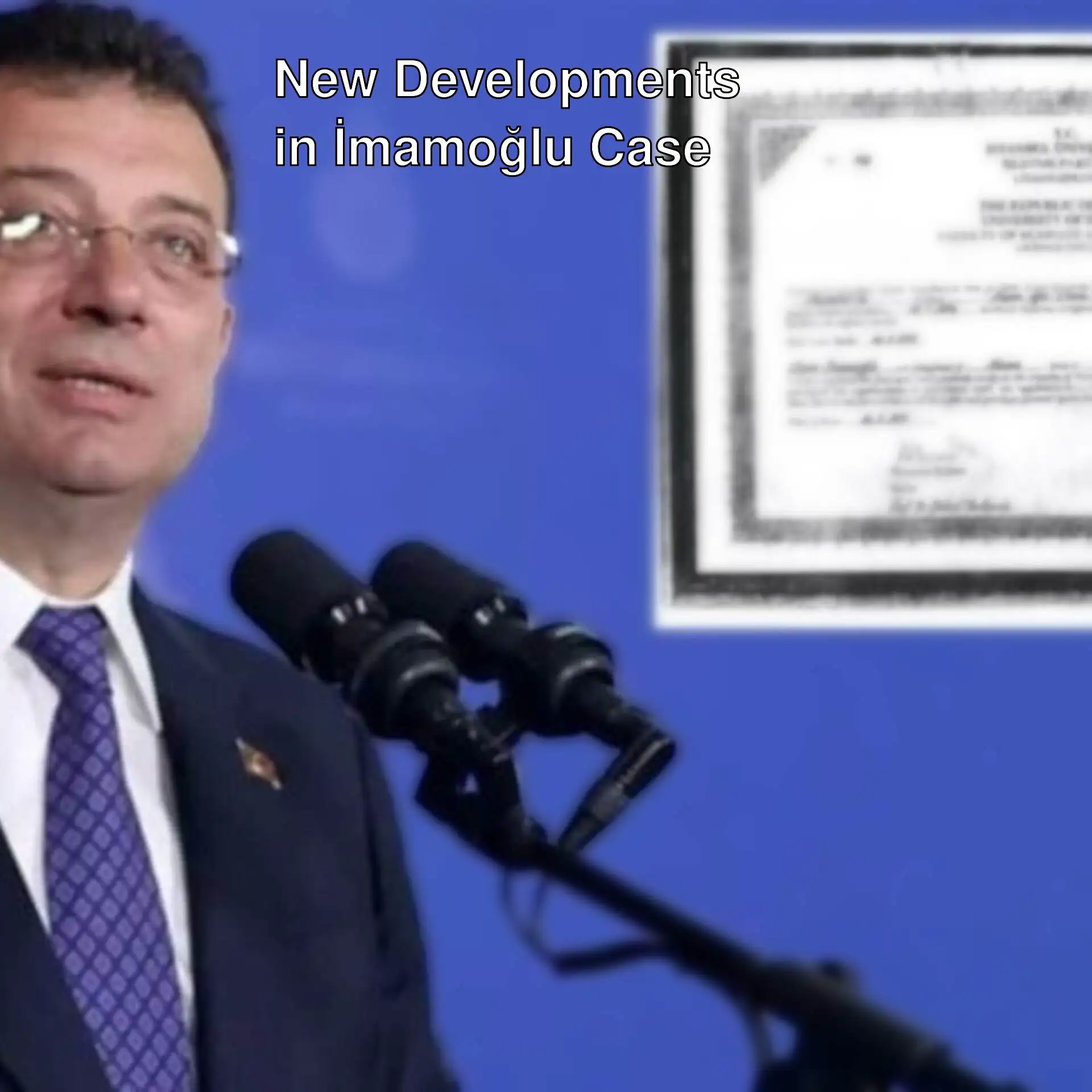 İmamoğlu speaking at a press conference. İmamoğlu speaking at a press conference.