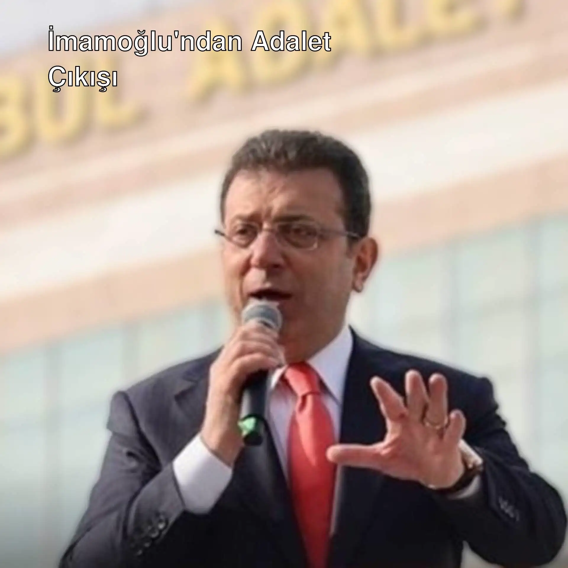 Ekrem İmamoğlu basın toplantısında konuşuyor.