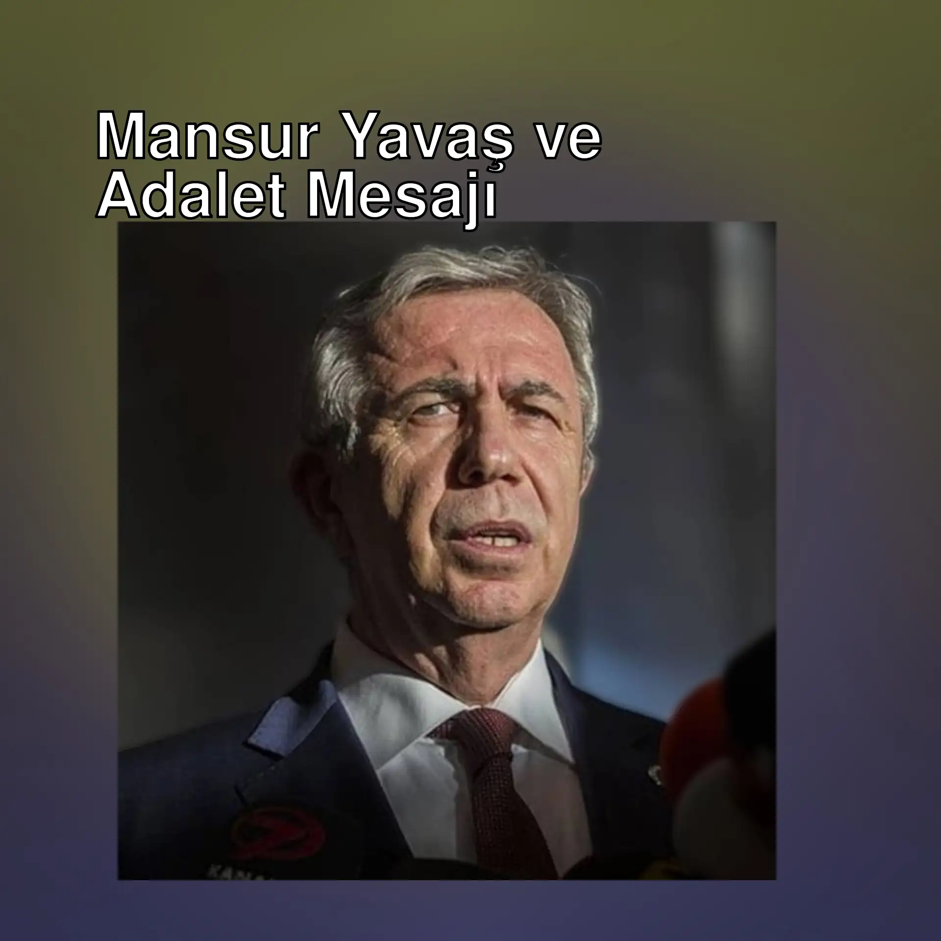 Mansur Yavaş, mikrofonlara konuşuyor.