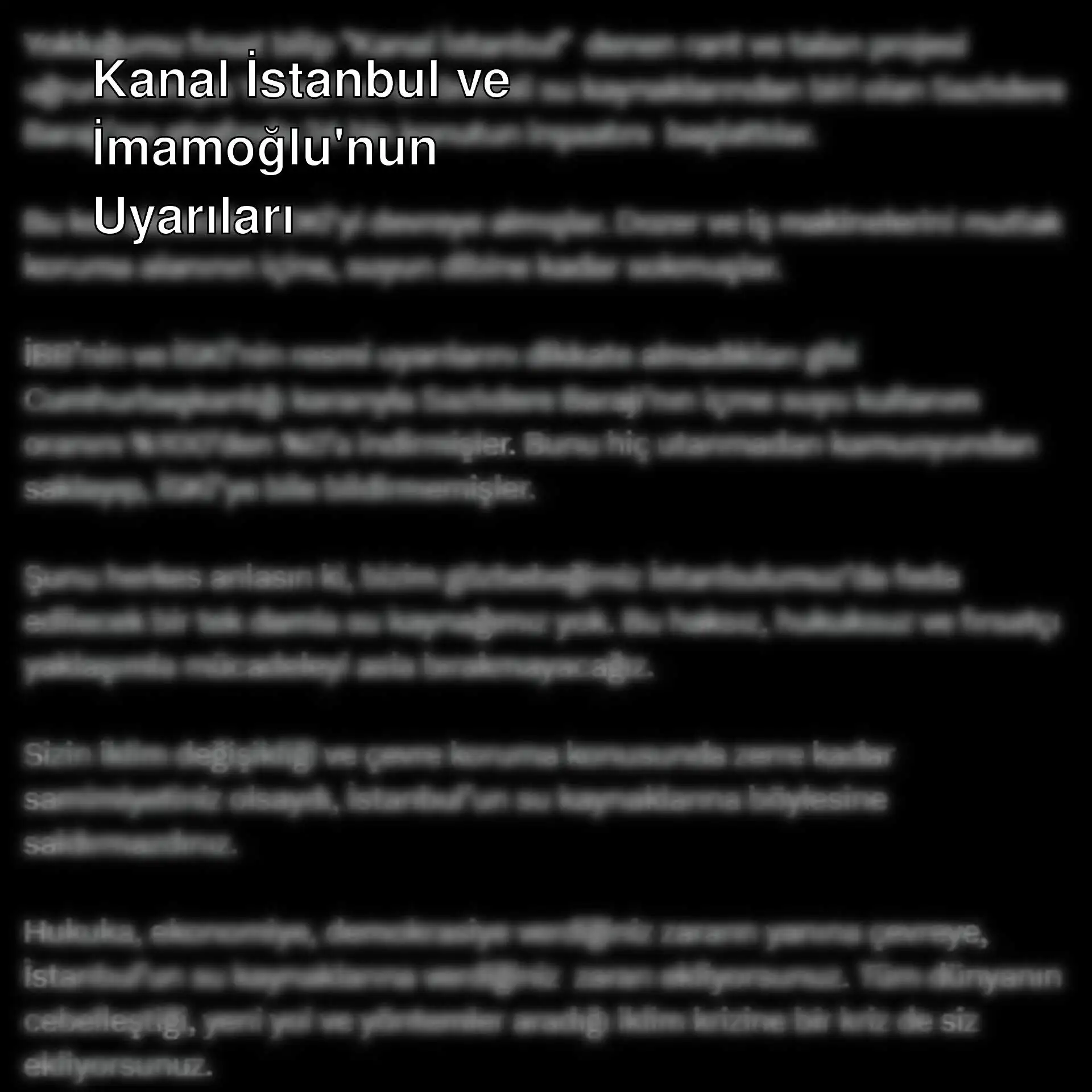 Ekrem İmamoğlu, Kanal İstanbul hakkında konuşuyor. Ekrem İmamoğlu, Kanal İstanbul hakkında konuşuyor.