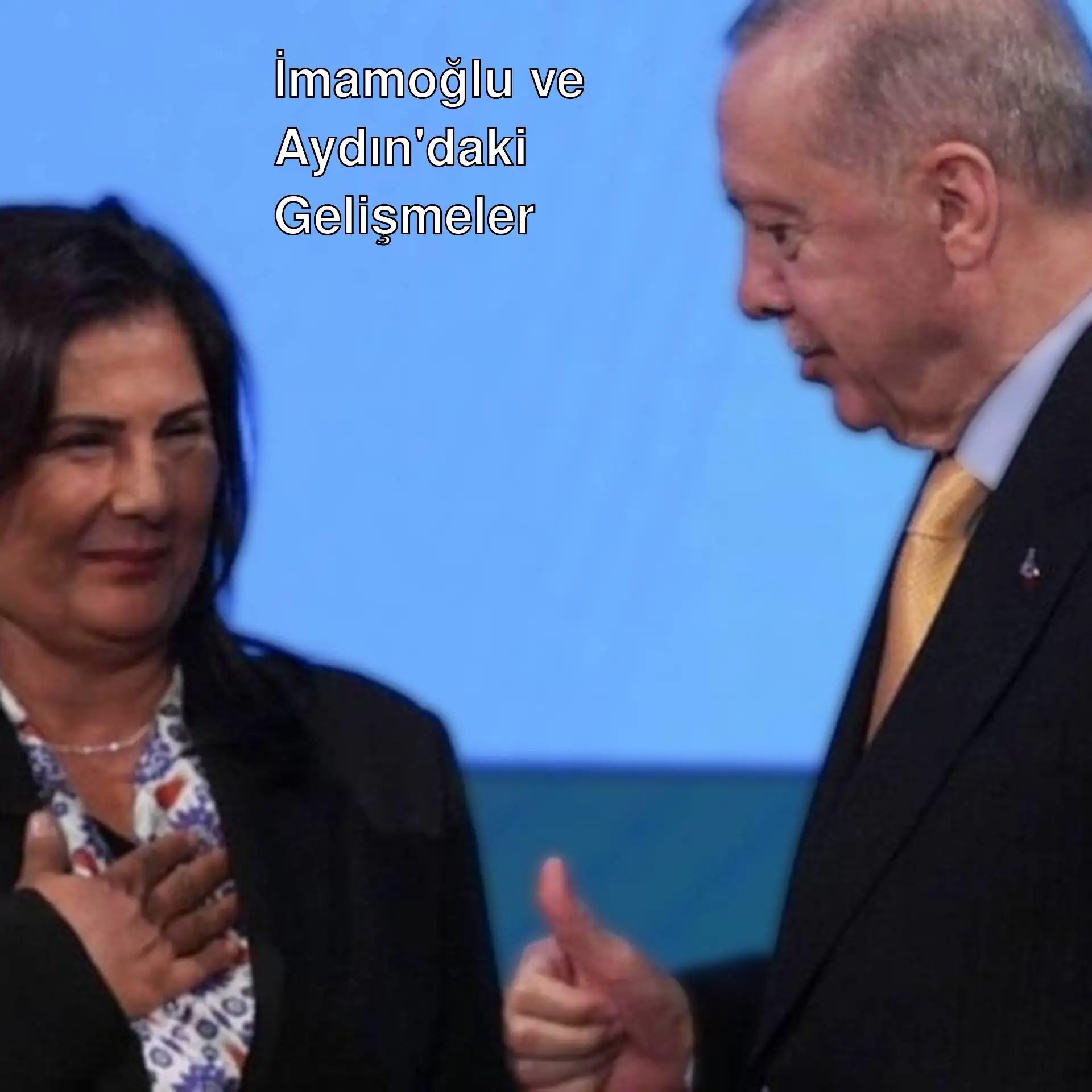Ekrem İmamoğlu ve Özlem Çerçioğlu yan yana duruyor. Ekrem İmamoğlu ve Özlem Çerçioğlu yan yana duruyor.