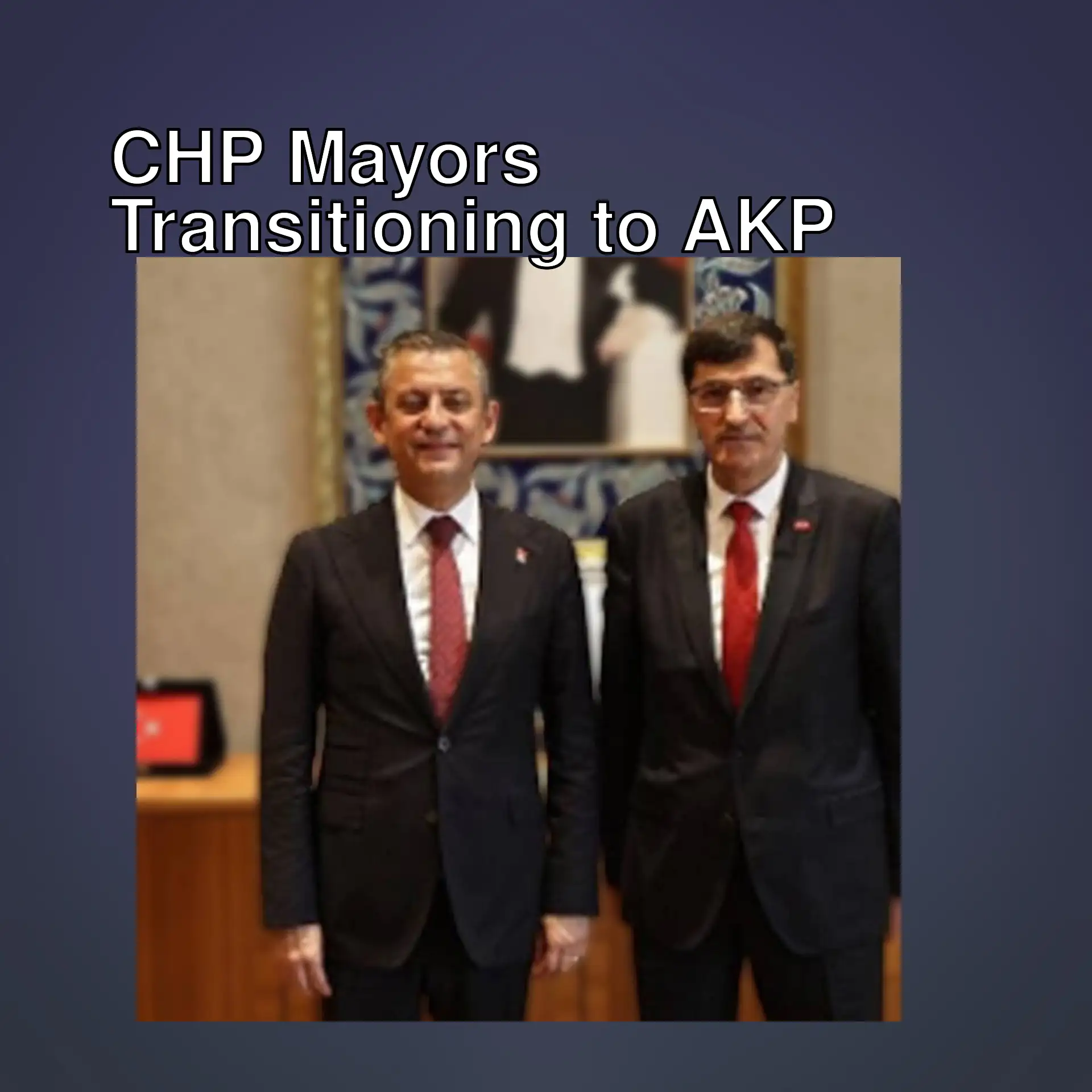 Eyüp Kahveci making a statement about CHP mayors. Eyüp Kahveci making a statement about CHP mayors.