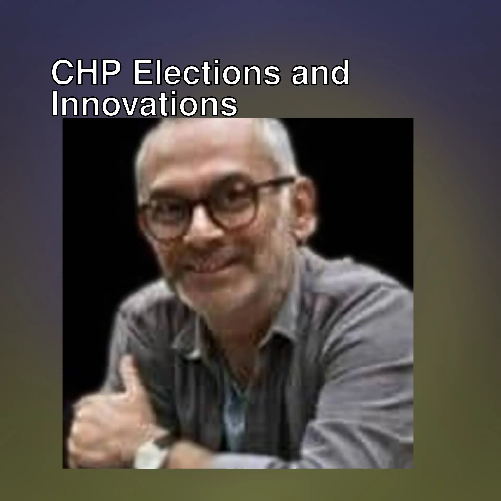 A man wearing glasses and giving a thumbs up.