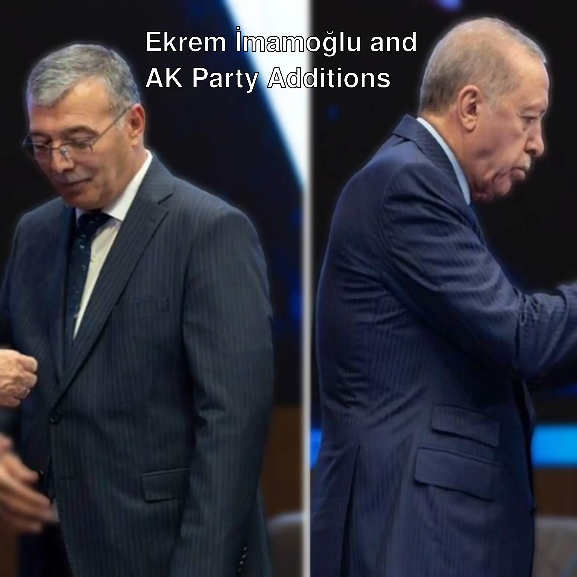 President Erdoğan pins badges on mayors joining the AK Party.
