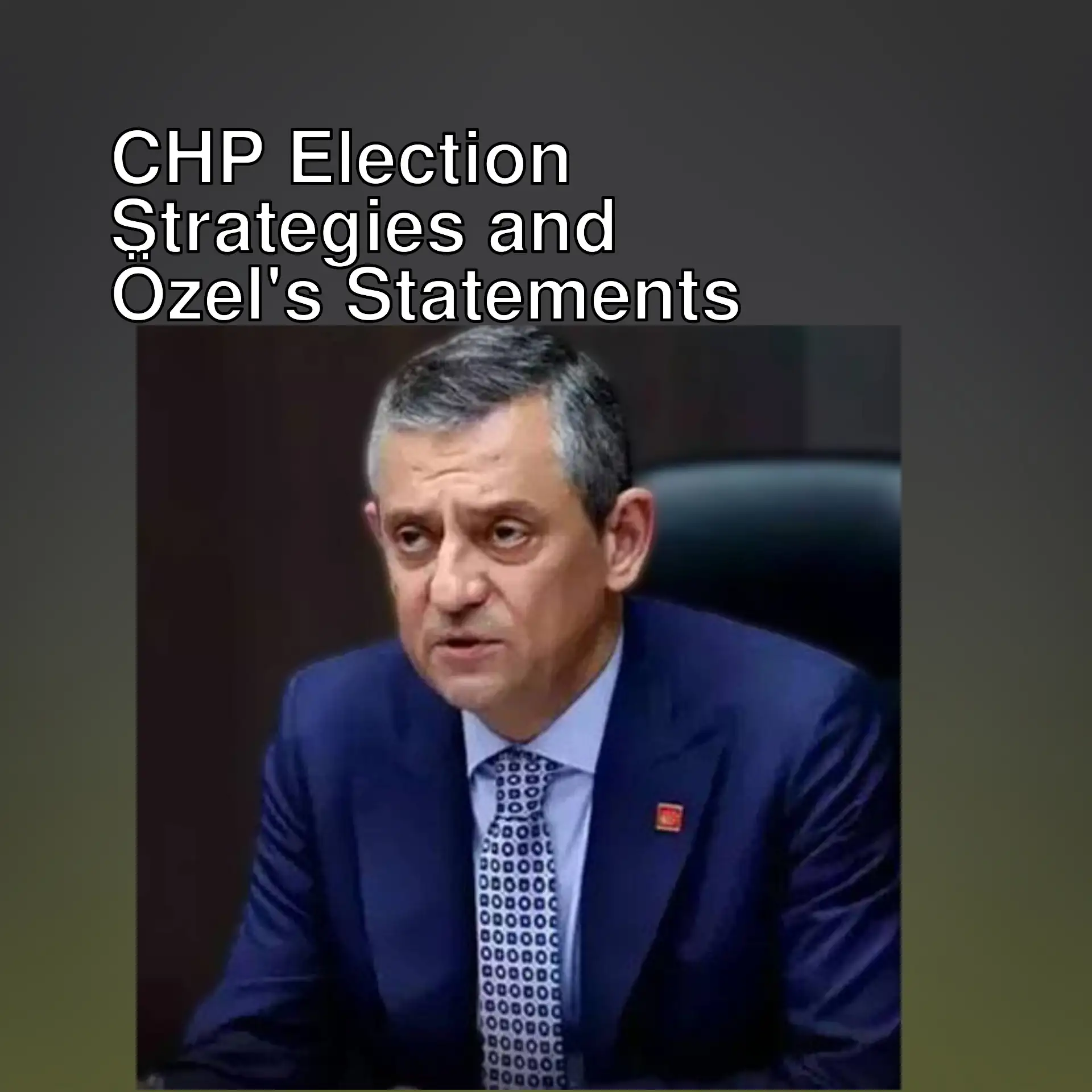 CHP Chairman Özgür Özel speaking live.