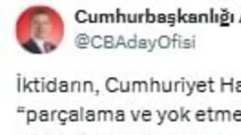 Imamoğlu delivers strong messages against the government.