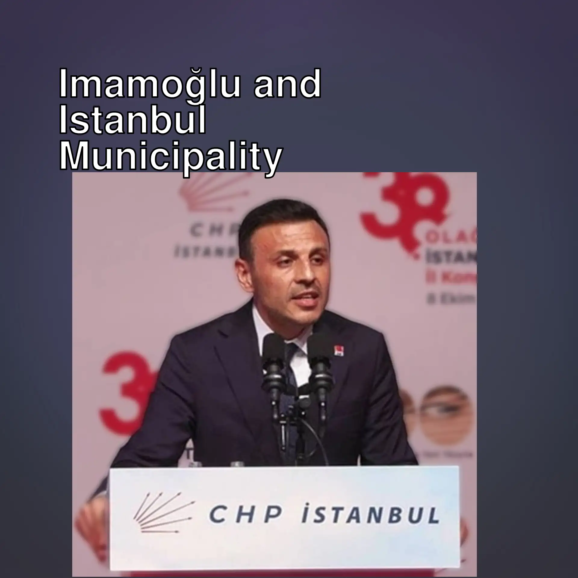 Özgür Çelik speaking at a press conference.