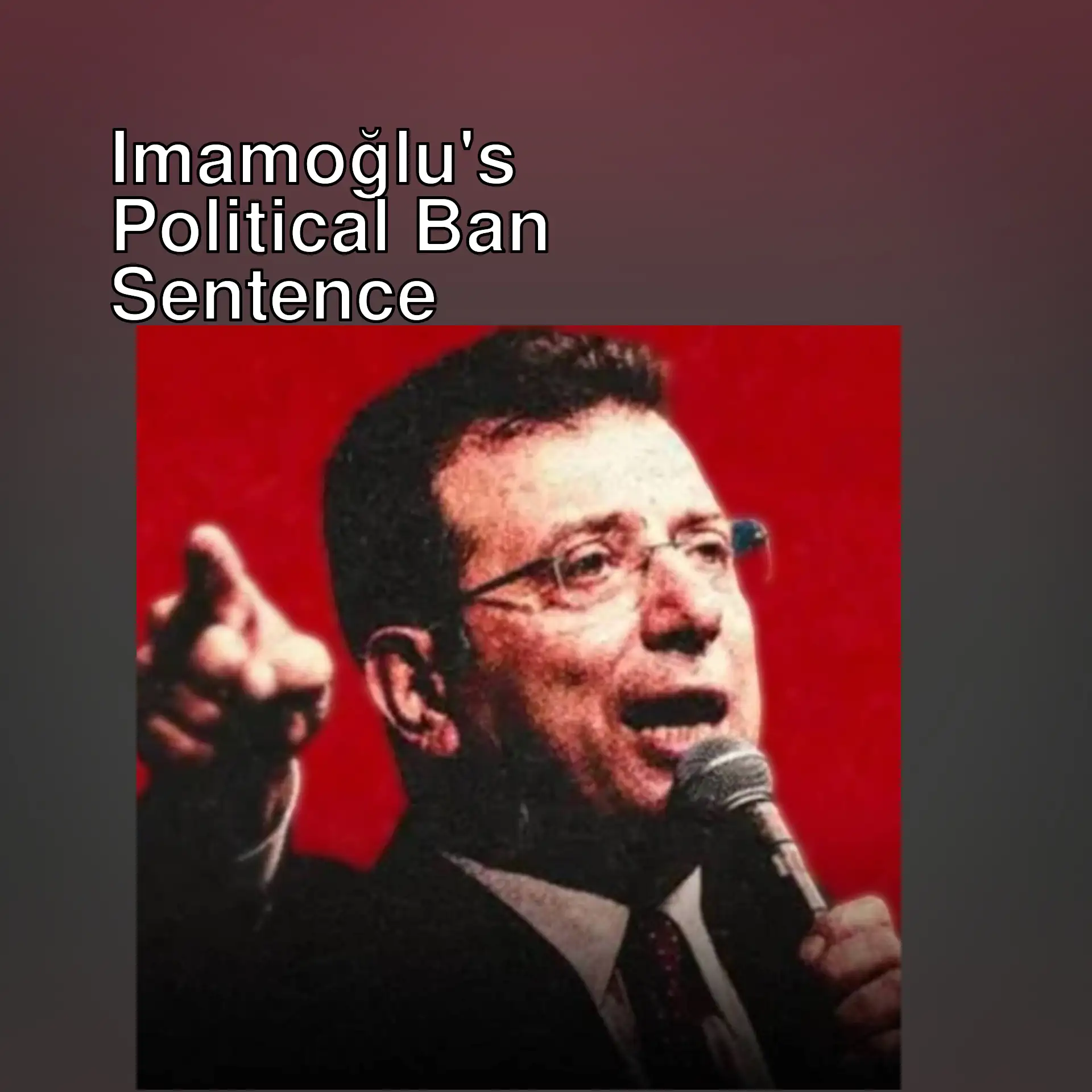 Imamoğlu speaking into a microphone.