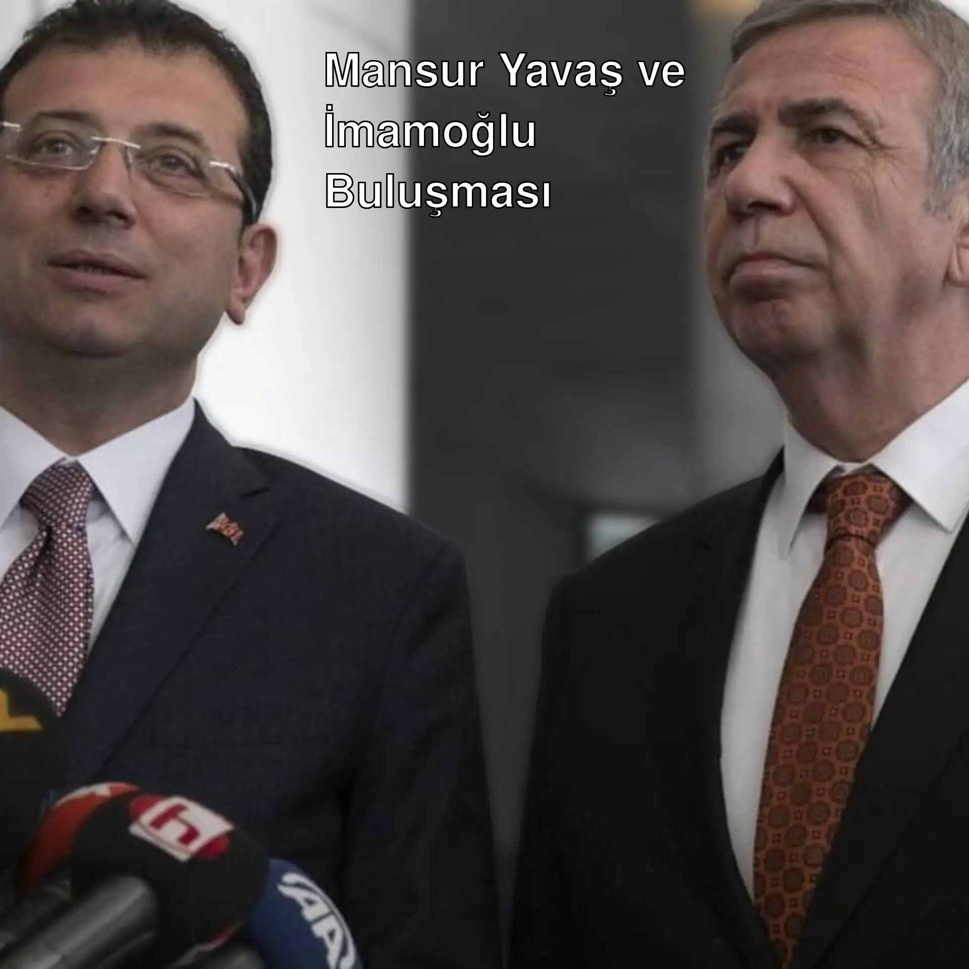 Mansur Yavaş ve Ekrem İmamoğlu'nun buluşması.