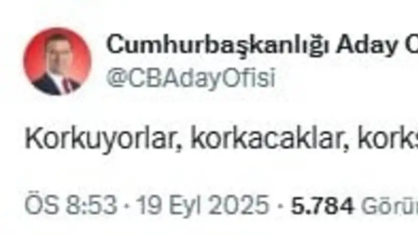 İmamoğlu'nun sosyal medya paylaşımının ekran görüntüsü.