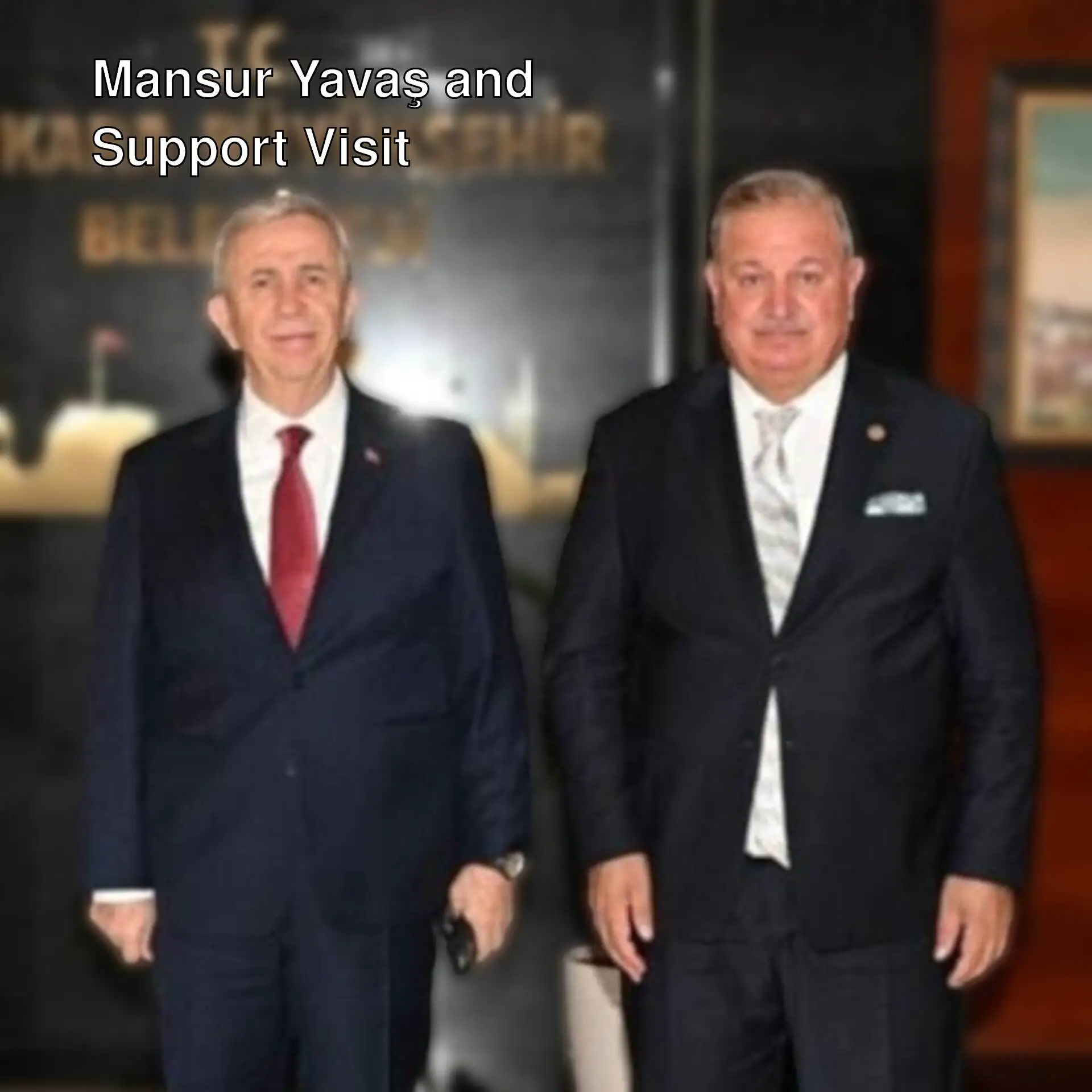 Mansur Yavaş and Doğan Bekin during the support visit.