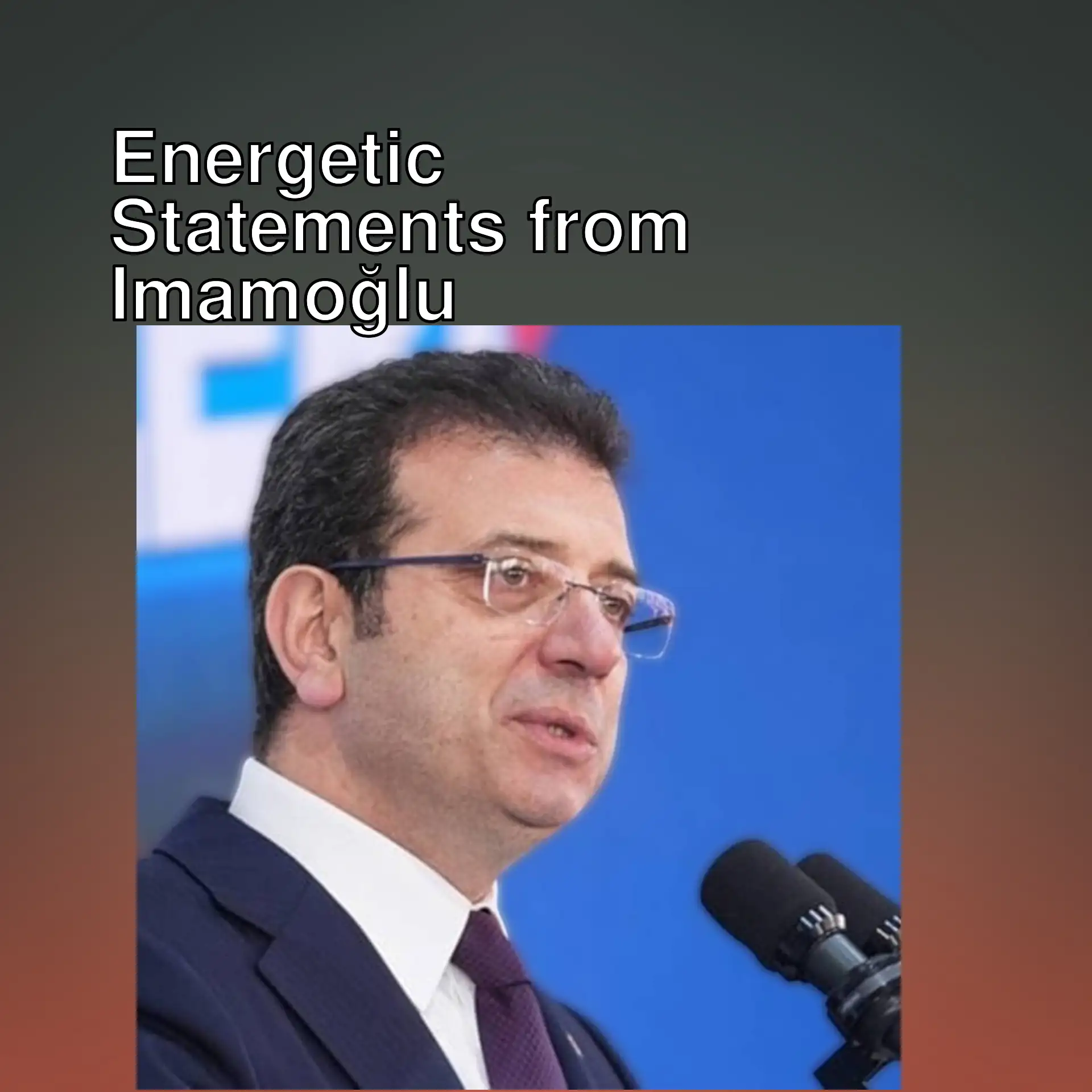Ekrem İmamoğlu speaking at a press conference in Silivri.